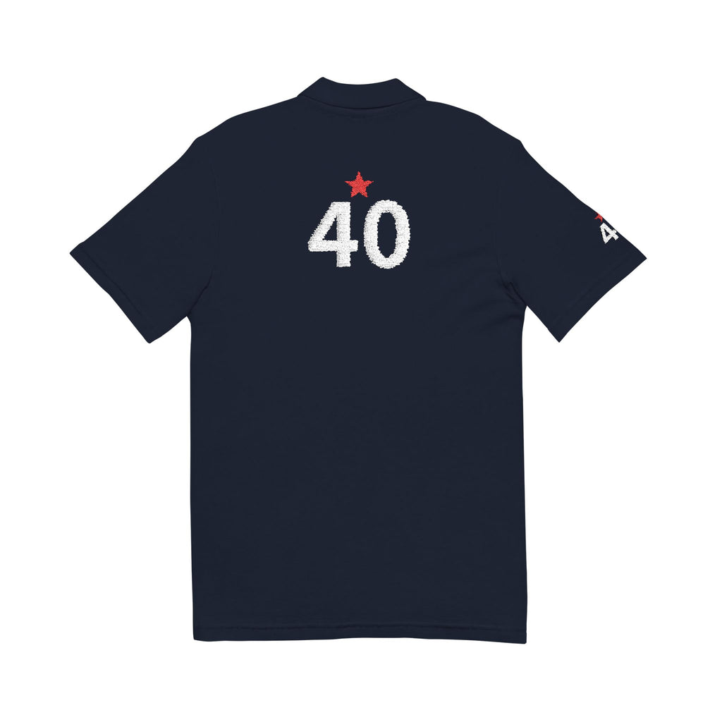 40*  I Miss You:  Team polo Shirt - Blue Ribbon - Widower / Men's