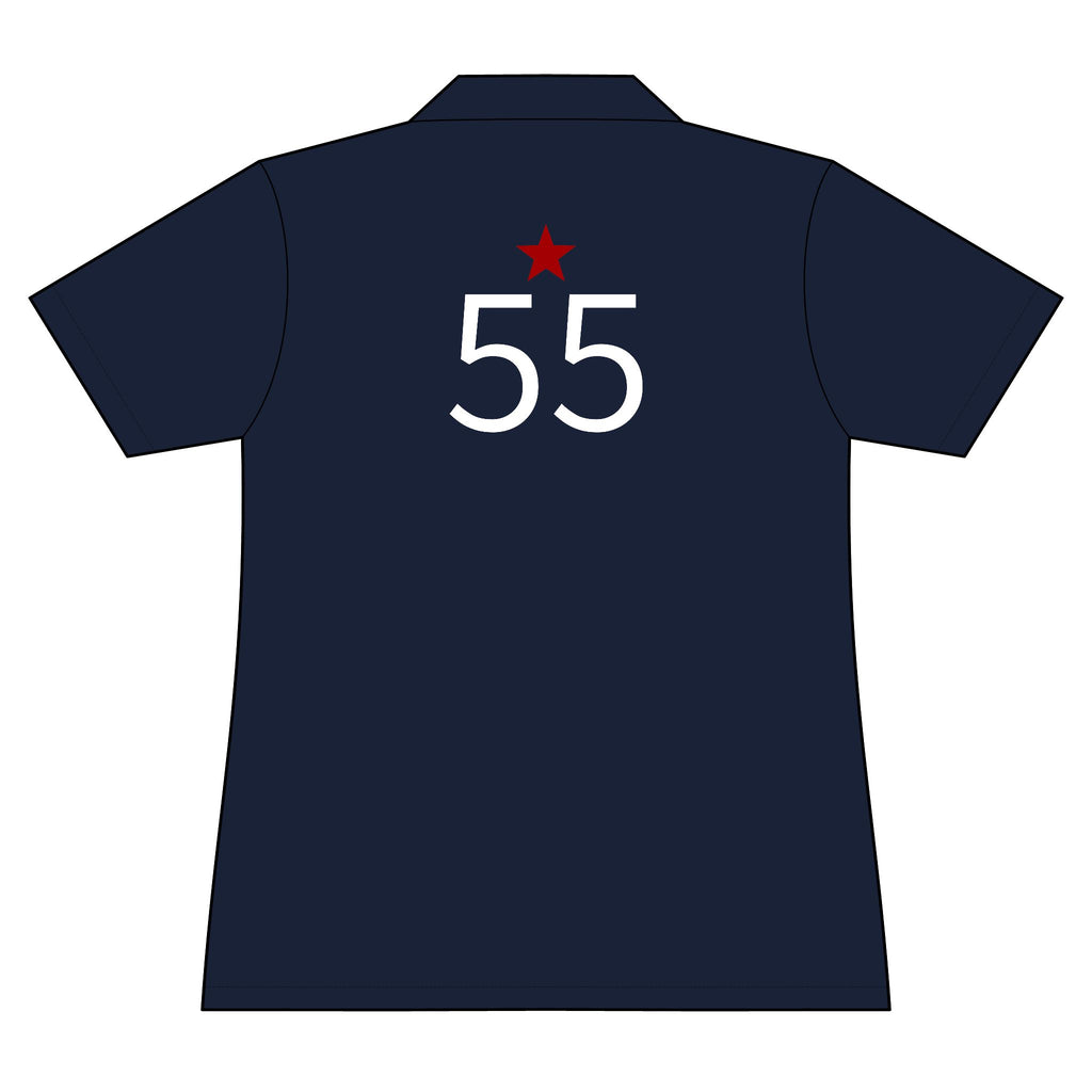 55*  I Miss You: Team polo Shirt - Blue Ribbon - Widow / Women's