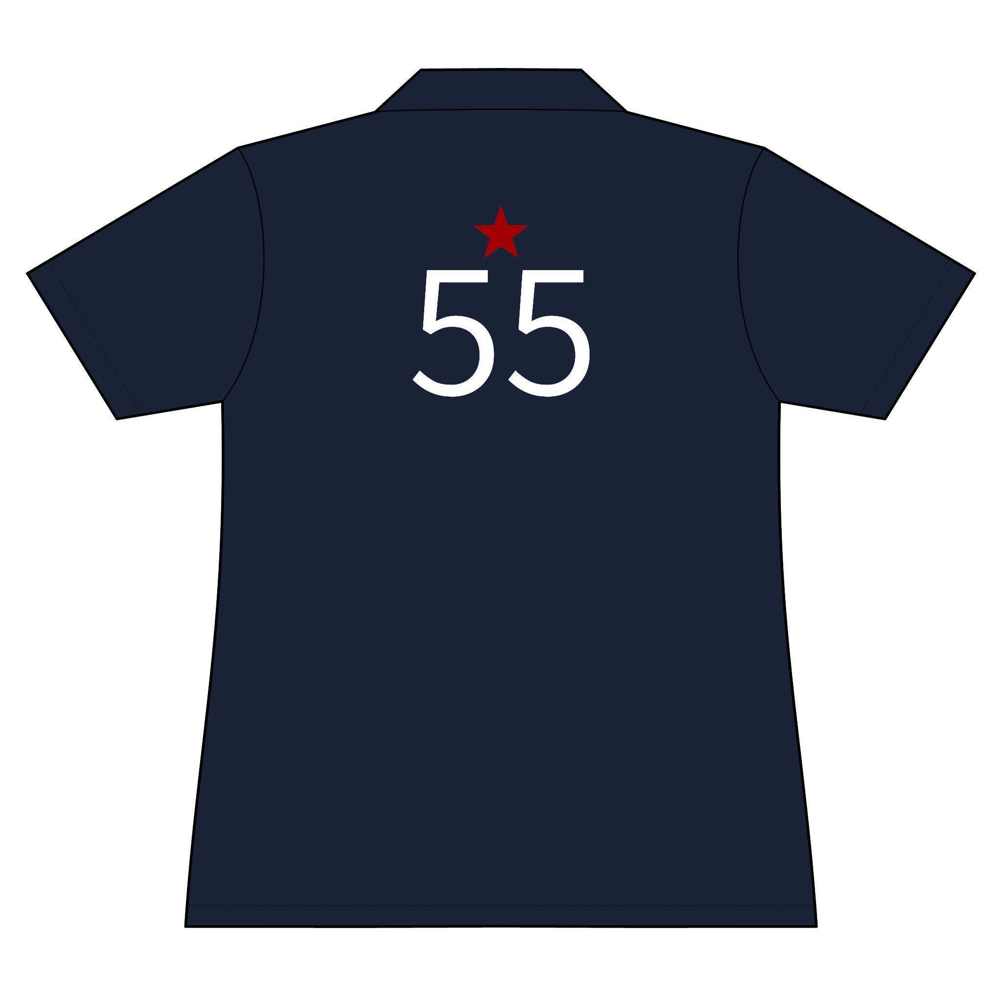 55*  I Miss You: Team polo Shirt - Blue Ribbon - Widow / Women's
