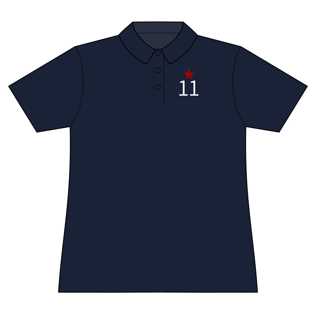 11*  I Miss You: Team polo Shirt - Blue Ribbon - Widow / Women's