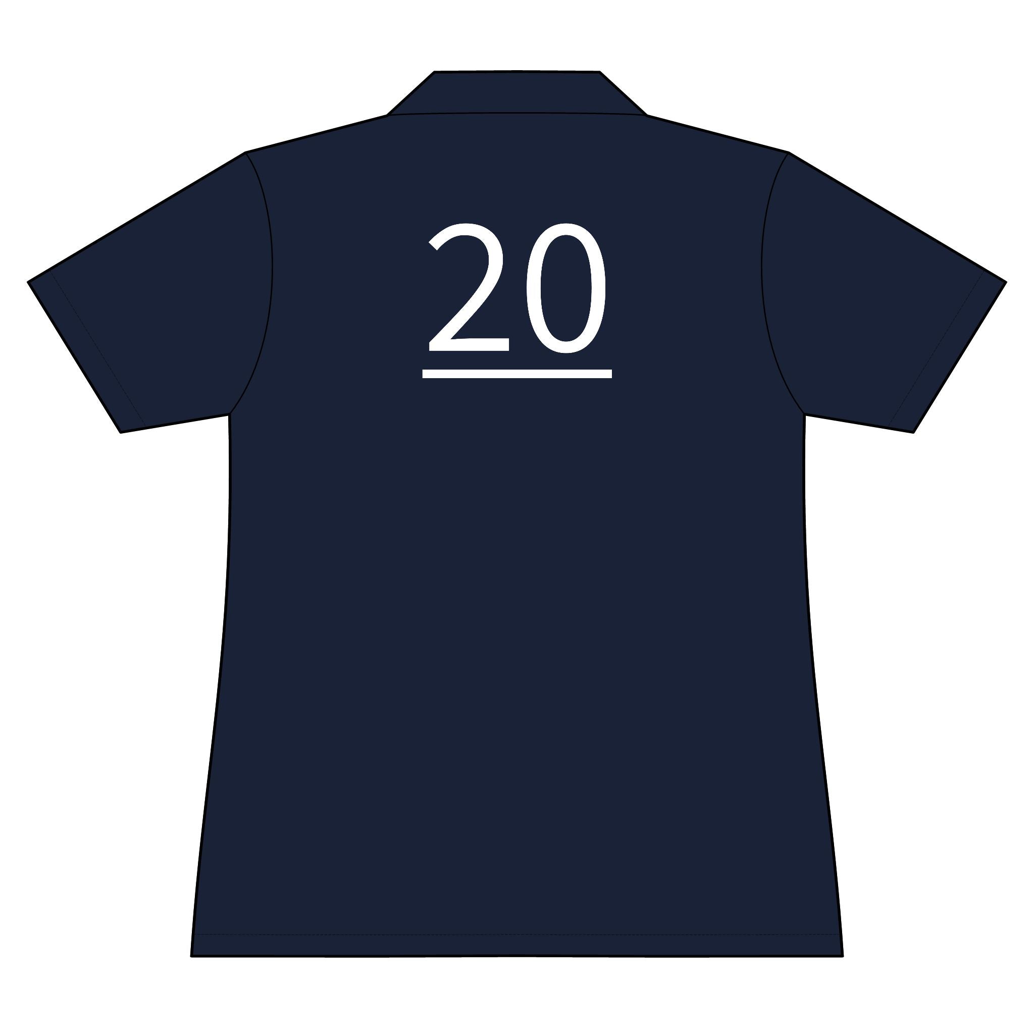 20th  Teammate: Team polo Shirt - Blue Ribbon - Daughter / Women's