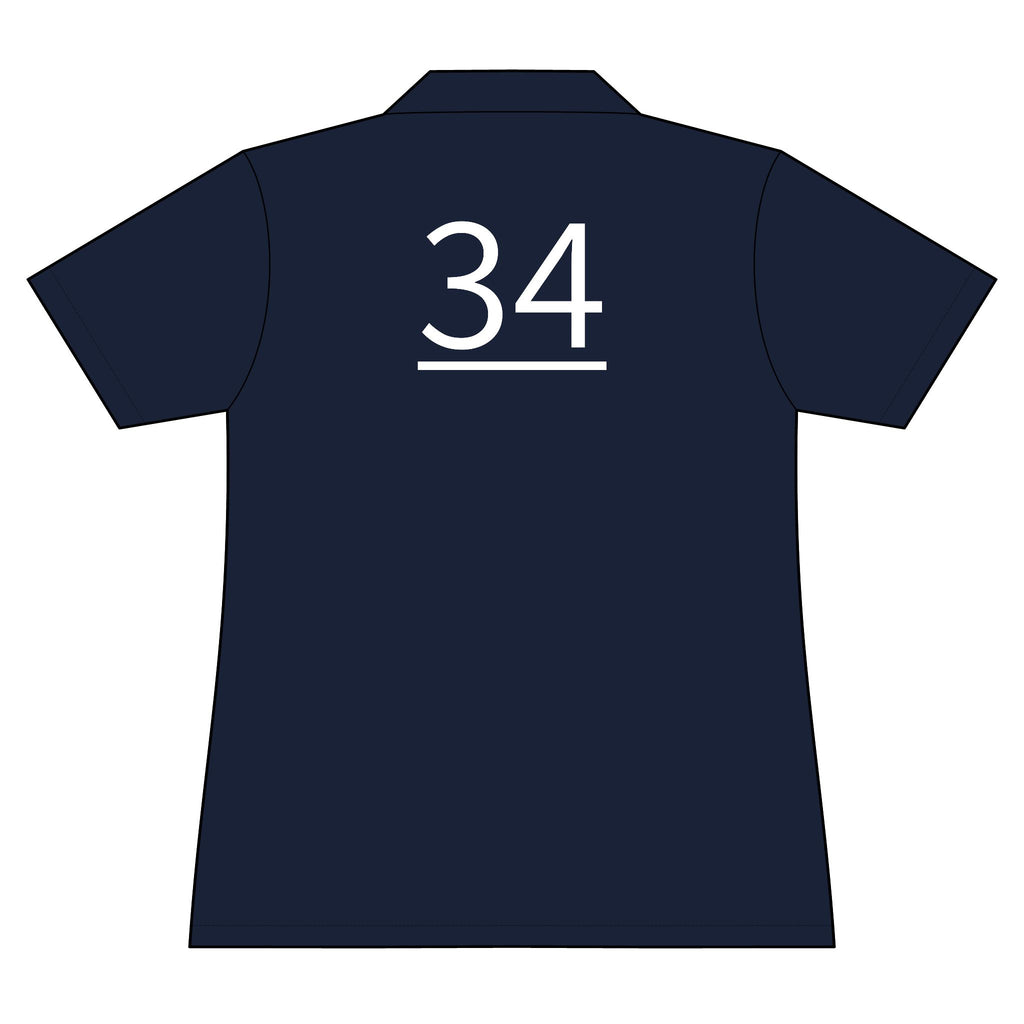 34th  Teammate: Team polo Shirt - Blue Ribbon - Daughter / Women's