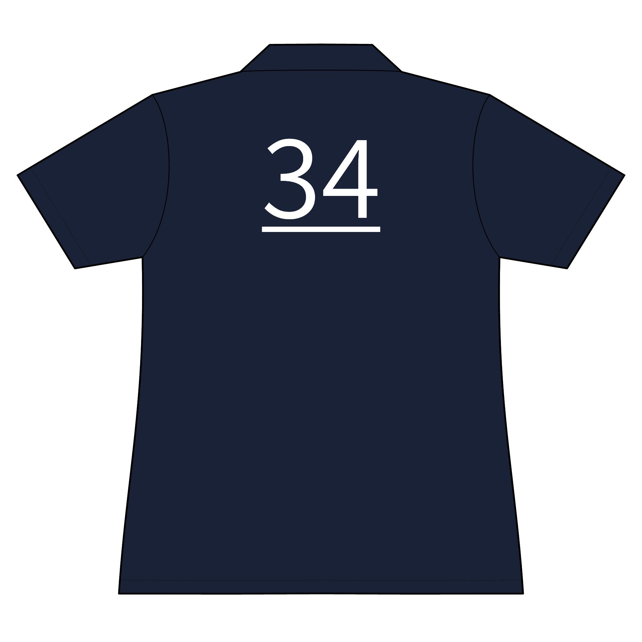 34th  Teammate: Team polo Shirt - Blue Ribbon - Daughter / Women's