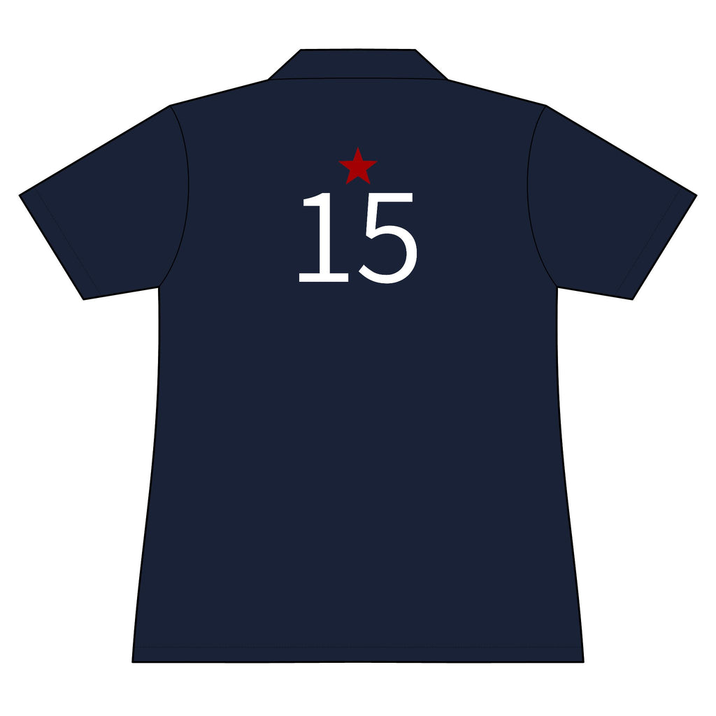 15*  I Miss You: Team polo Shirt - Blue Ribbon - Widow / Women's