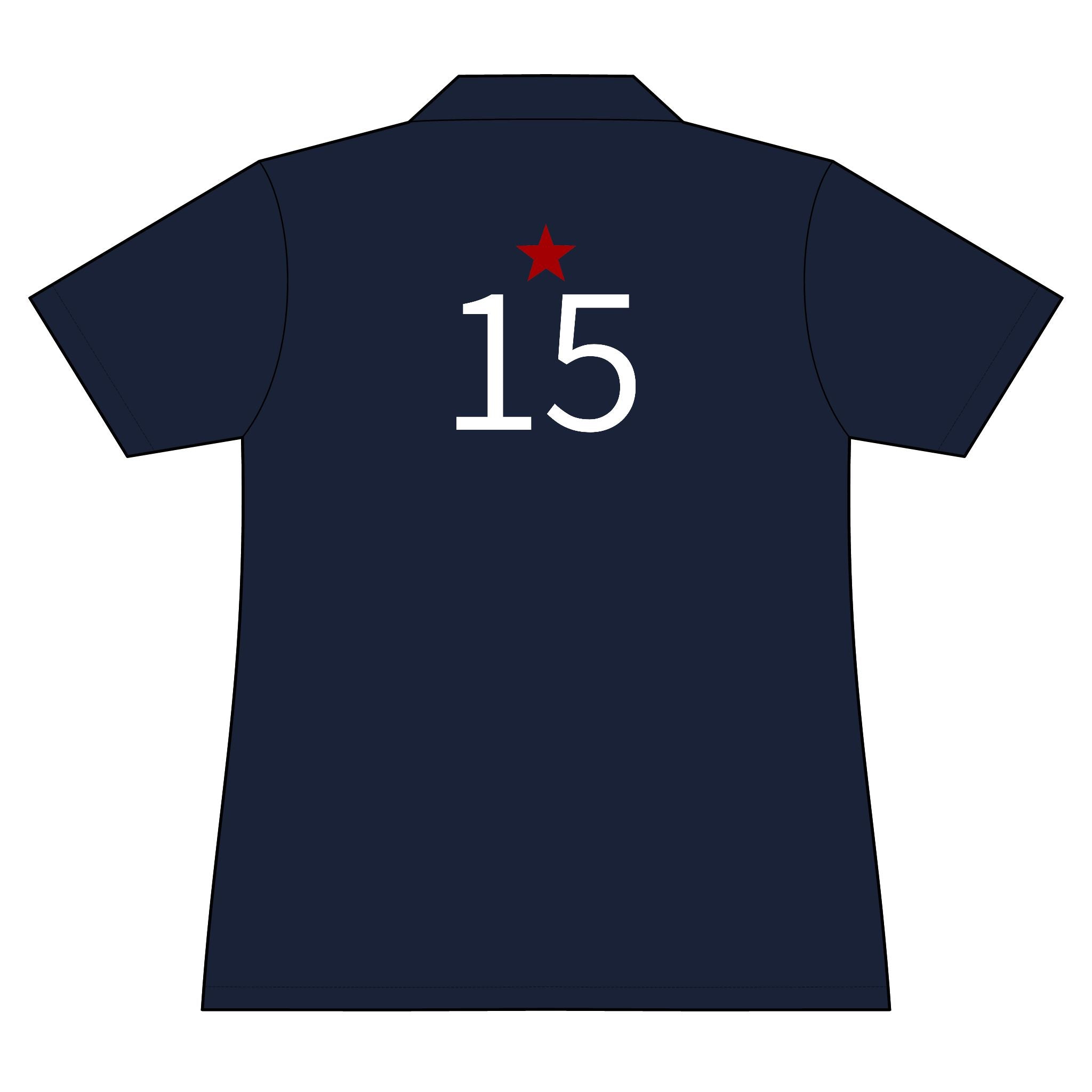 15*  I Miss You: Team polo Shirt - Blue Ribbon - Widow / Women's