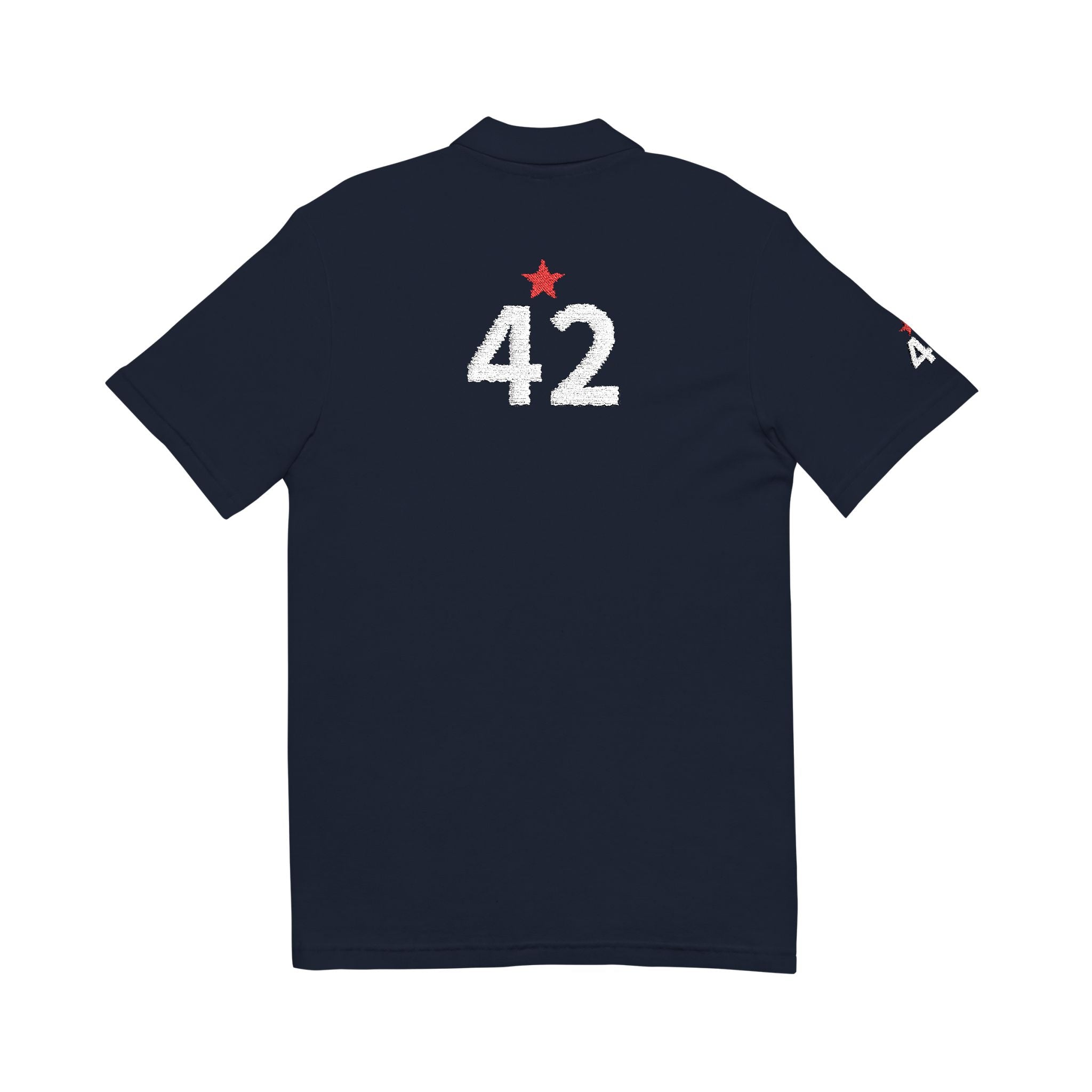 42*  I Miss You:  Team polo Shirt - Blue Ribbon - Widower / Men's