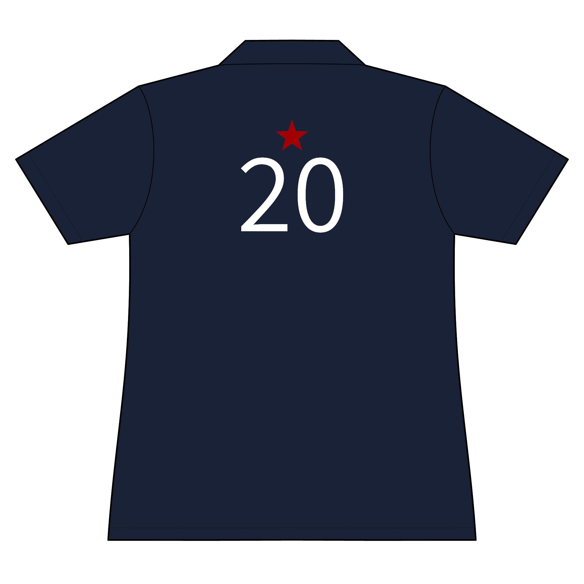 20*  I Miss You: Team polo Shirt - Blue Ribbon - Widow / Women's