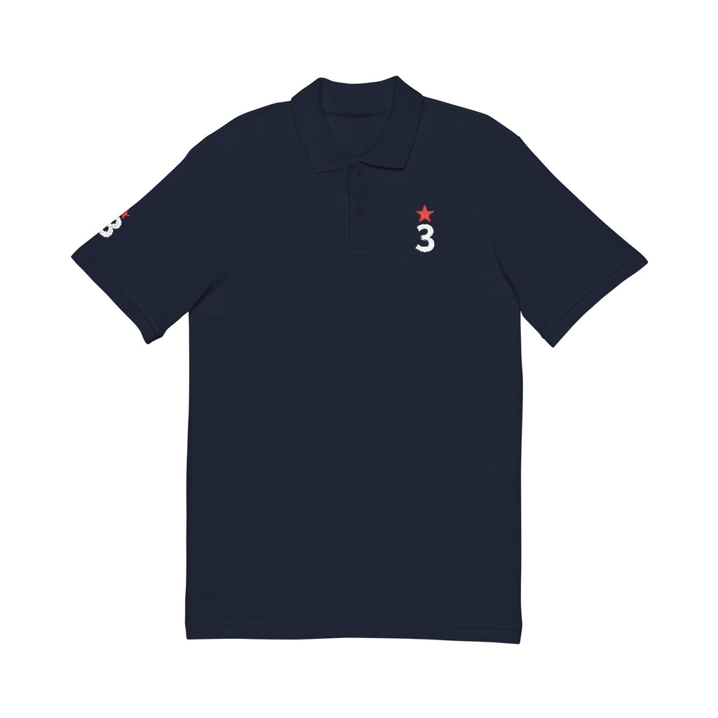 3*  I Miss You:  Team polo Shirt - Blue Ribbon - Widower / Men's