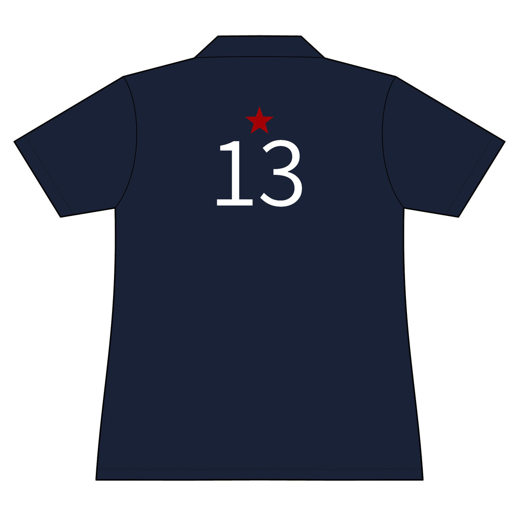 13*  I Miss You: Team polo Shirt - Blue Ribbon - Widow / Women's