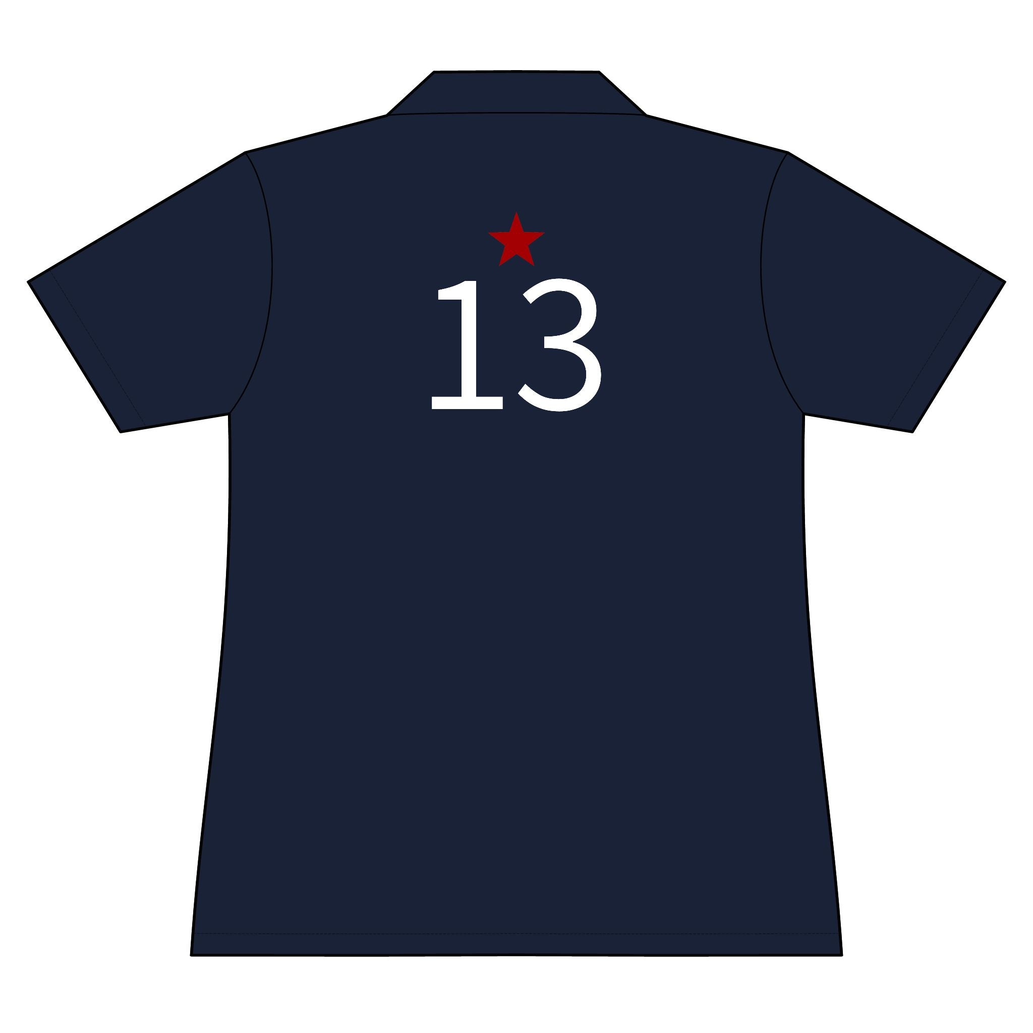 13*  I Miss You: Team polo Shirt - Blue Ribbon - Widow / Women's