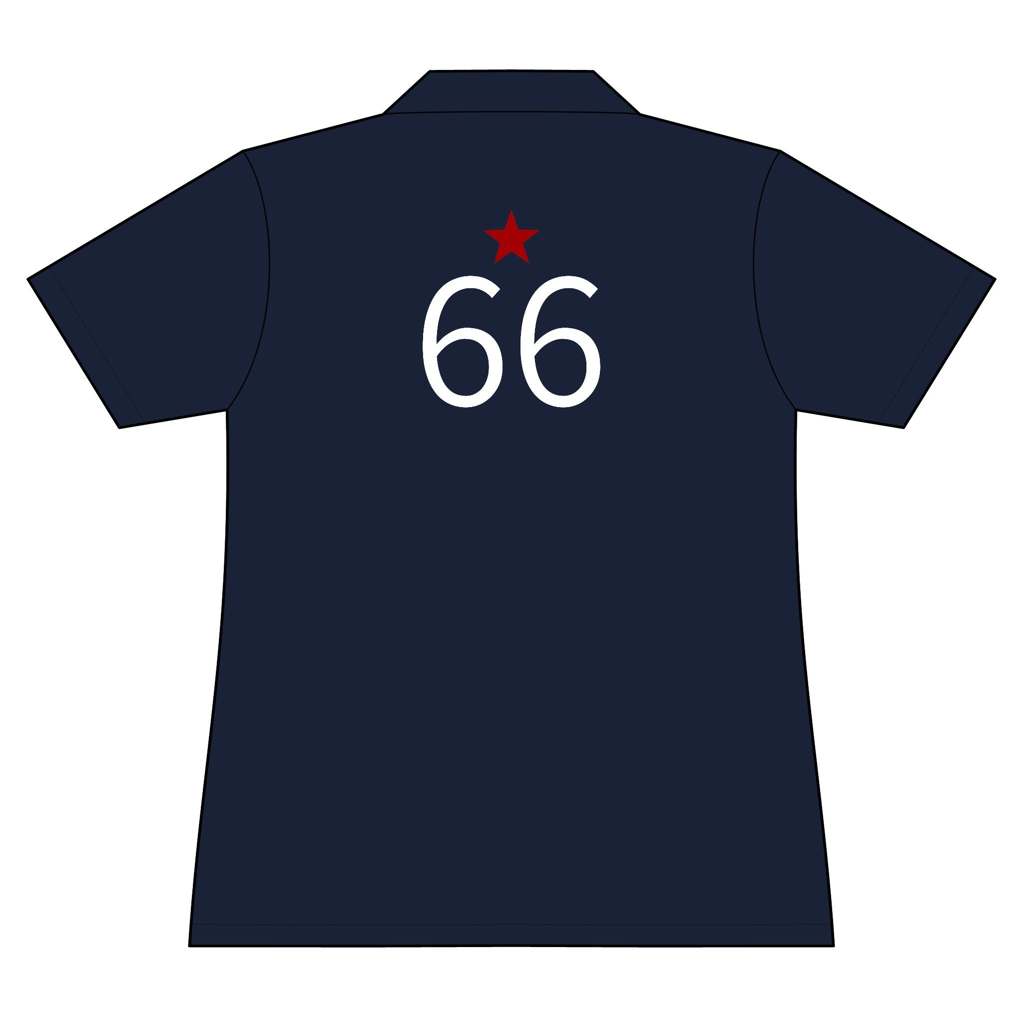 66*  I Miss You: Team polo Shirt - Blue Ribbon - Widow / Women's