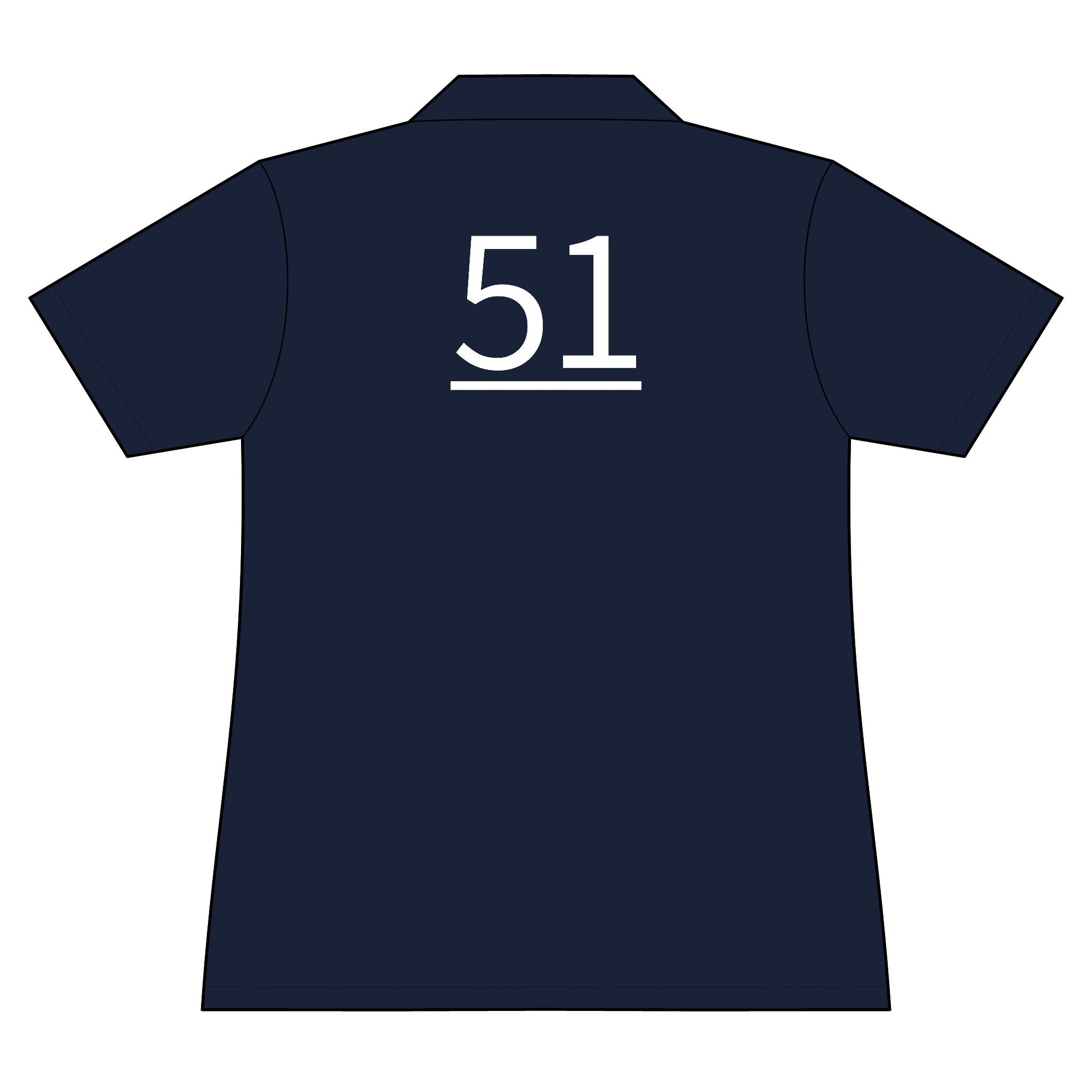 51st  Teammate: Team polo Shirt - Blue Ribbon - Daughter / Women's