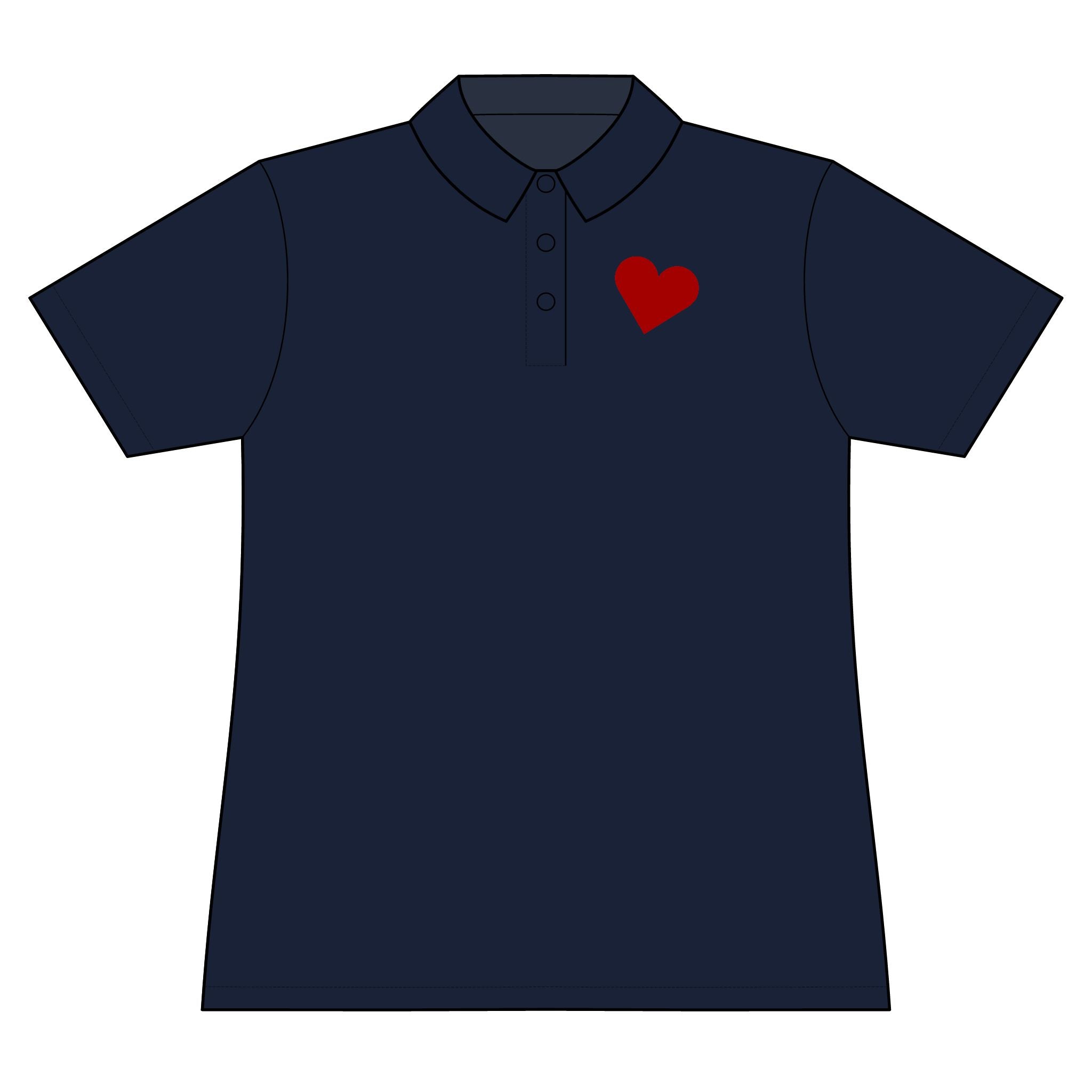 We're Engaged: Team polo Shirt - Blue Ribbon - Fiancé / Women's