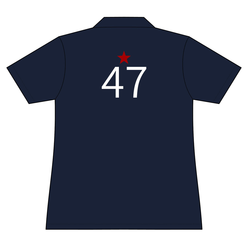 47*  I Miss You: Team polo Shirt - Blue Ribbon - Widow / Women's