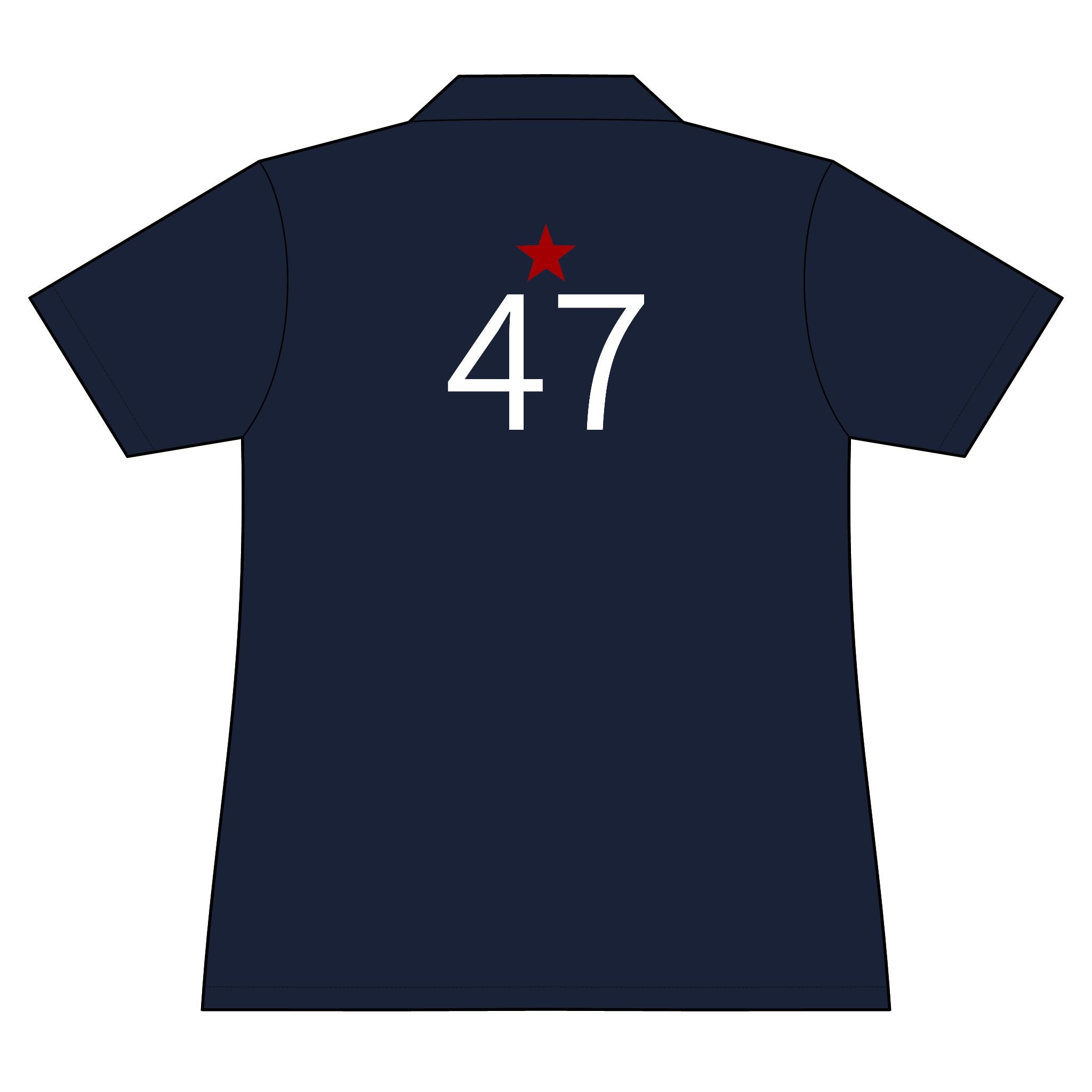47*  I Miss You: Team polo Shirt - Blue Ribbon - Widow / Women's