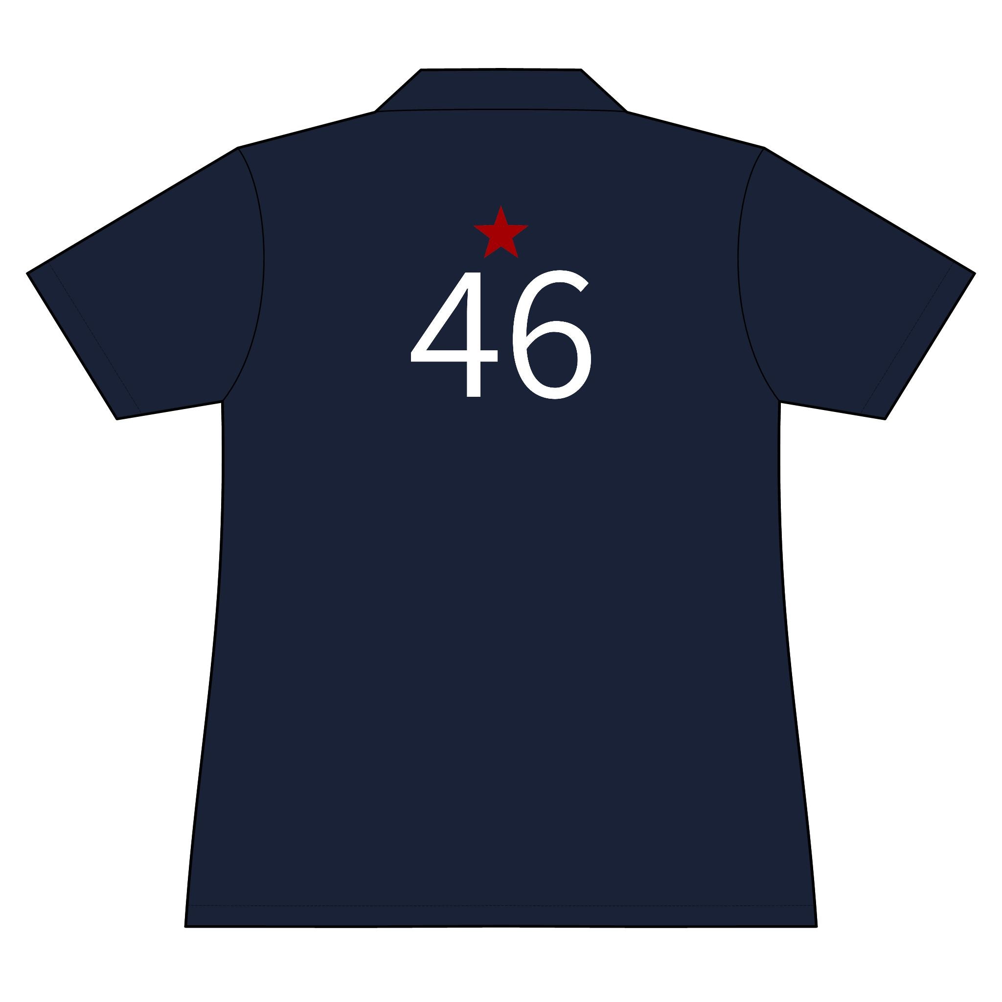 46*  I Miss You: Team polo Shirt - Blue Ribbon - Widow / Women's