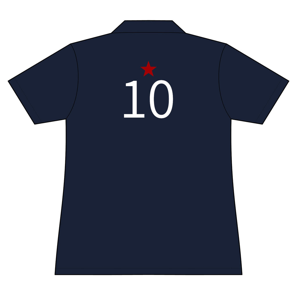 10*  I Miss You: Team polo Shirt - Blue Ribbon - Widow / Women's