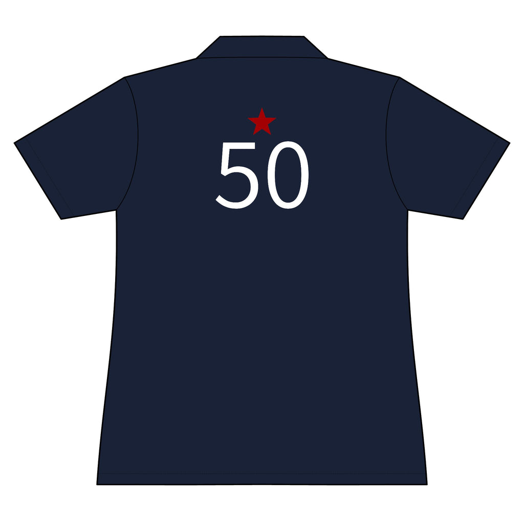 50*  I Miss You: Team polo Shirt - Blue Ribbon - Widow / Women's