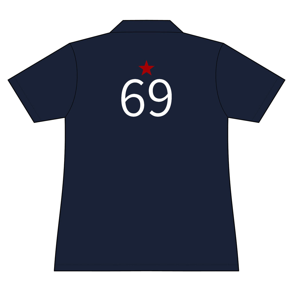 69*  I Miss You: Team polo Shirt - Blue Ribbon - Widow / Women's