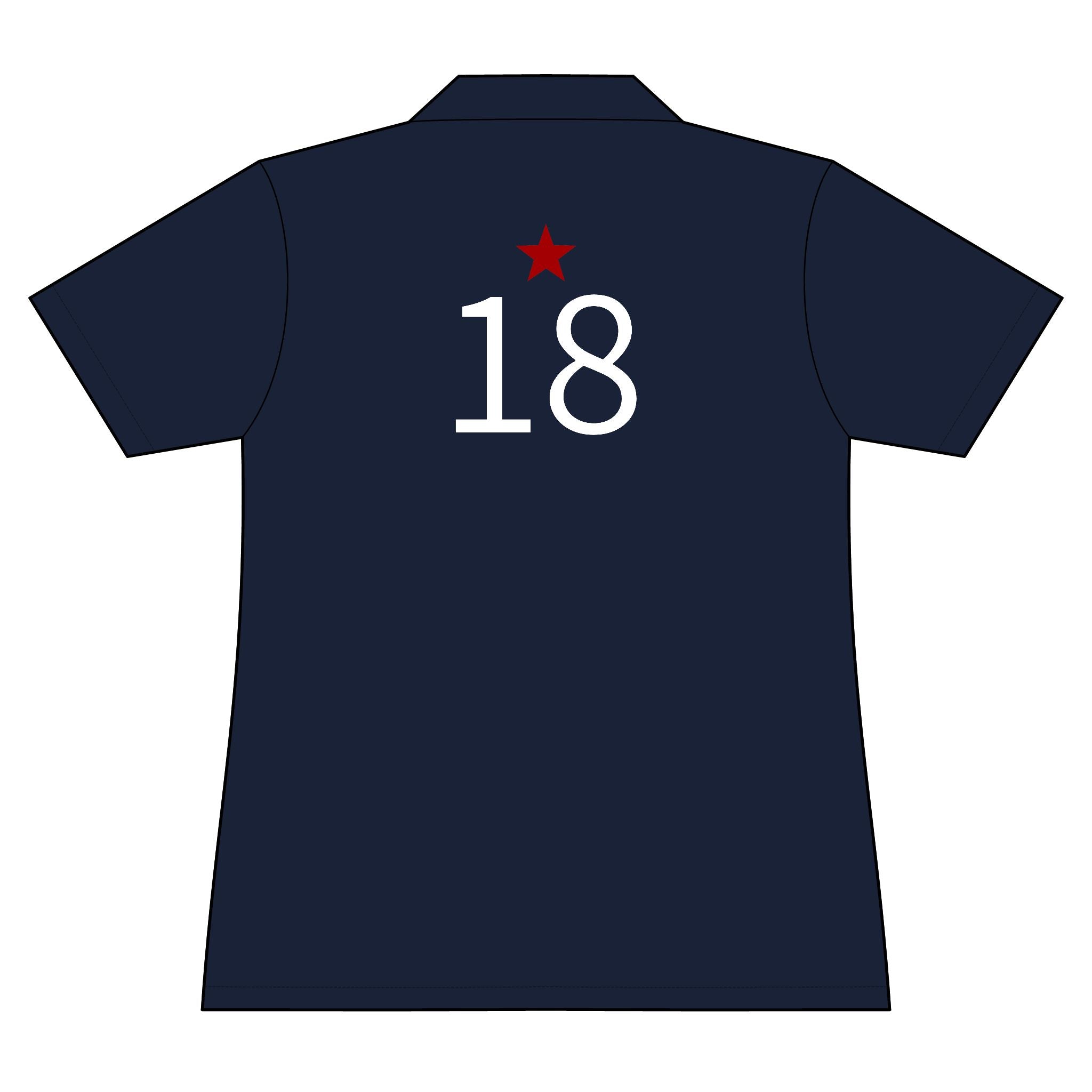 18*  I Miss You: Team polo Shirt - Blue Ribbon - Widow / Women's