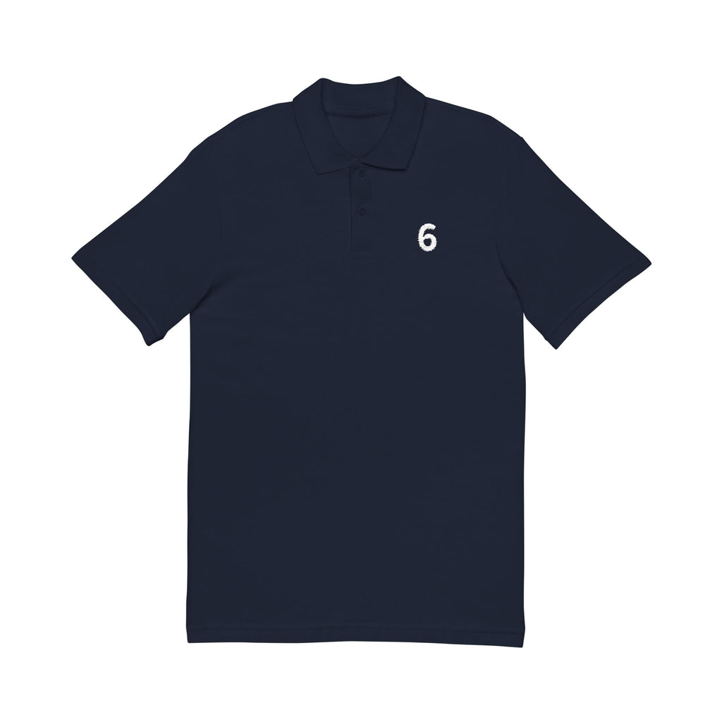 6TH  Happy Anniversary:  Team polo Shirt - Blue Ribbon - Husband / Men's