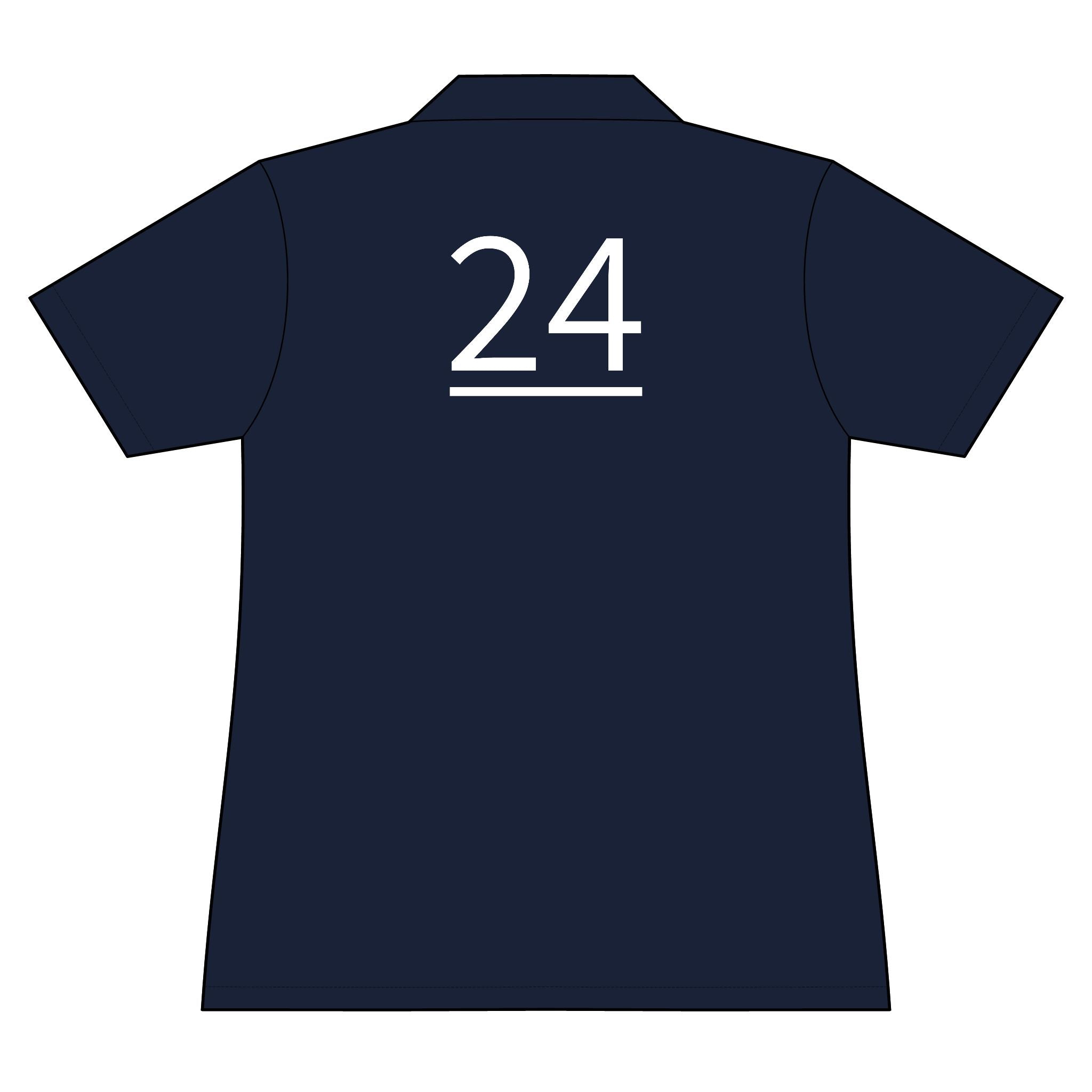 24th  Teammate: Team polo Shirt - Blue Ribbon - Daughter / Women's
