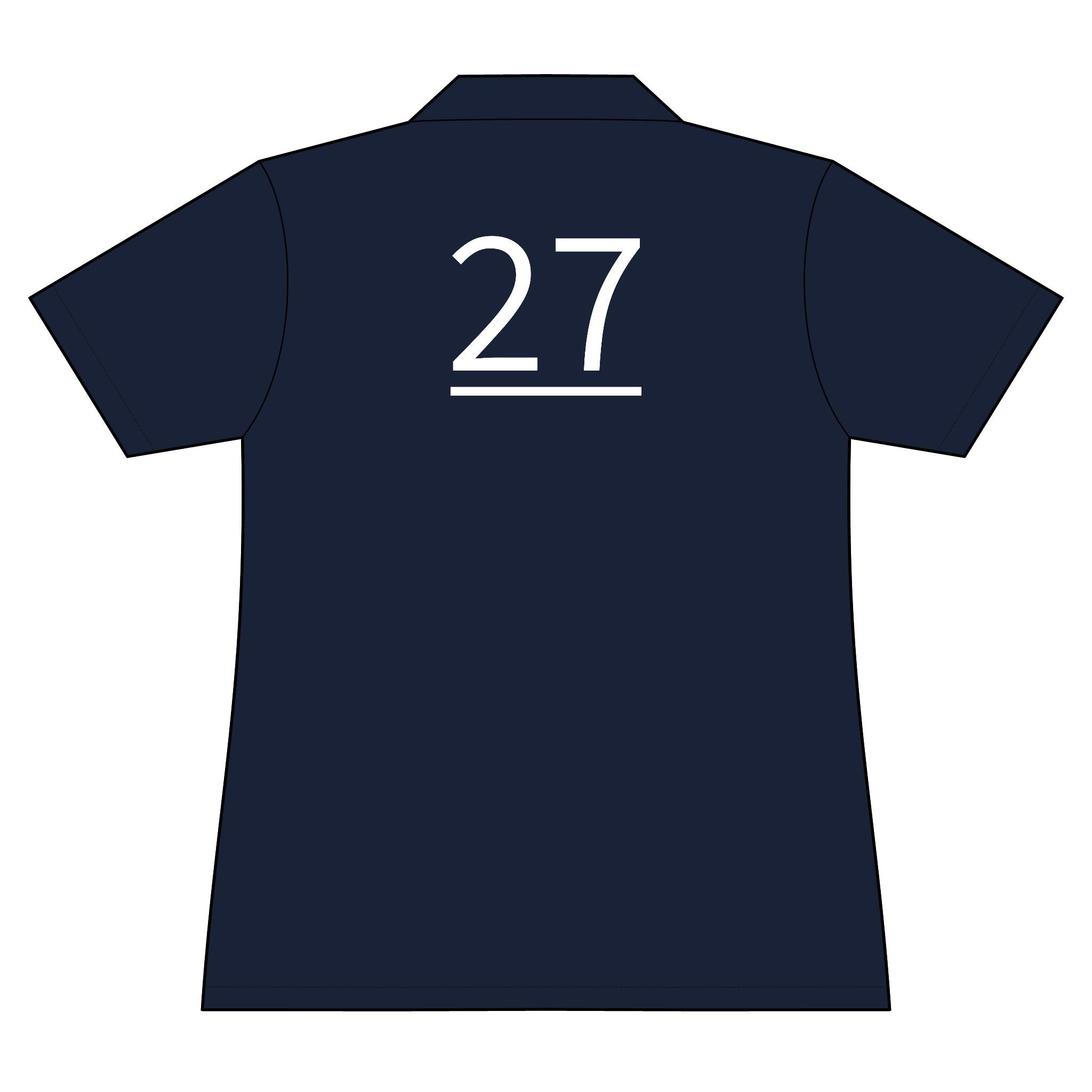 27th  Teammate: Team polo Shirt - Blue Ribbon - Daughter / Women's