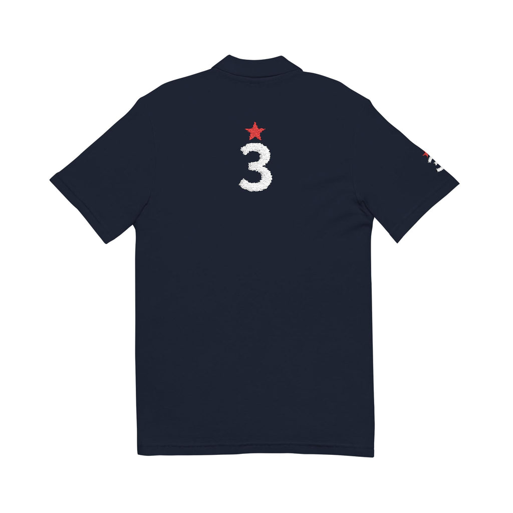 3*  I Miss You:  Team polo Shirt - Blue Ribbon - Widower / Men's