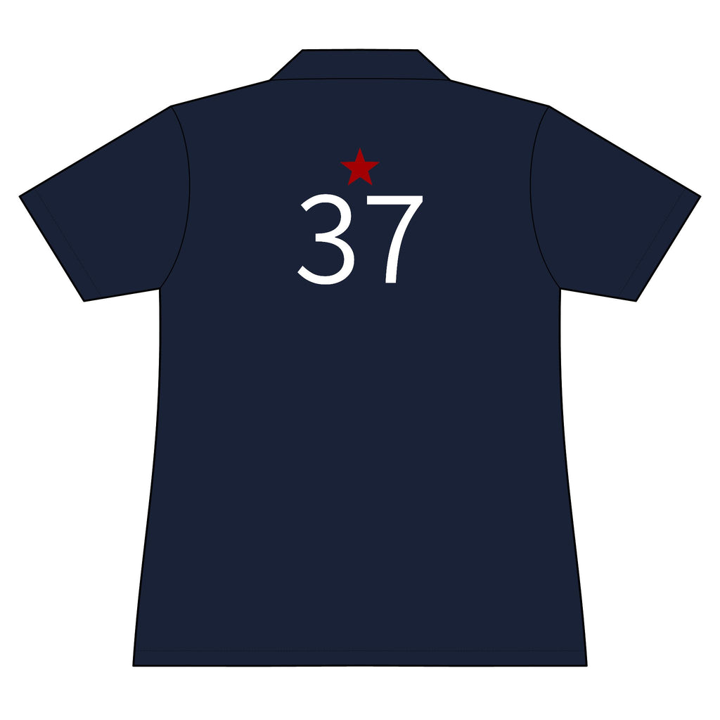 37*  I Miss You: Team polo Shirt - Blue Ribbon - Widow / Women's