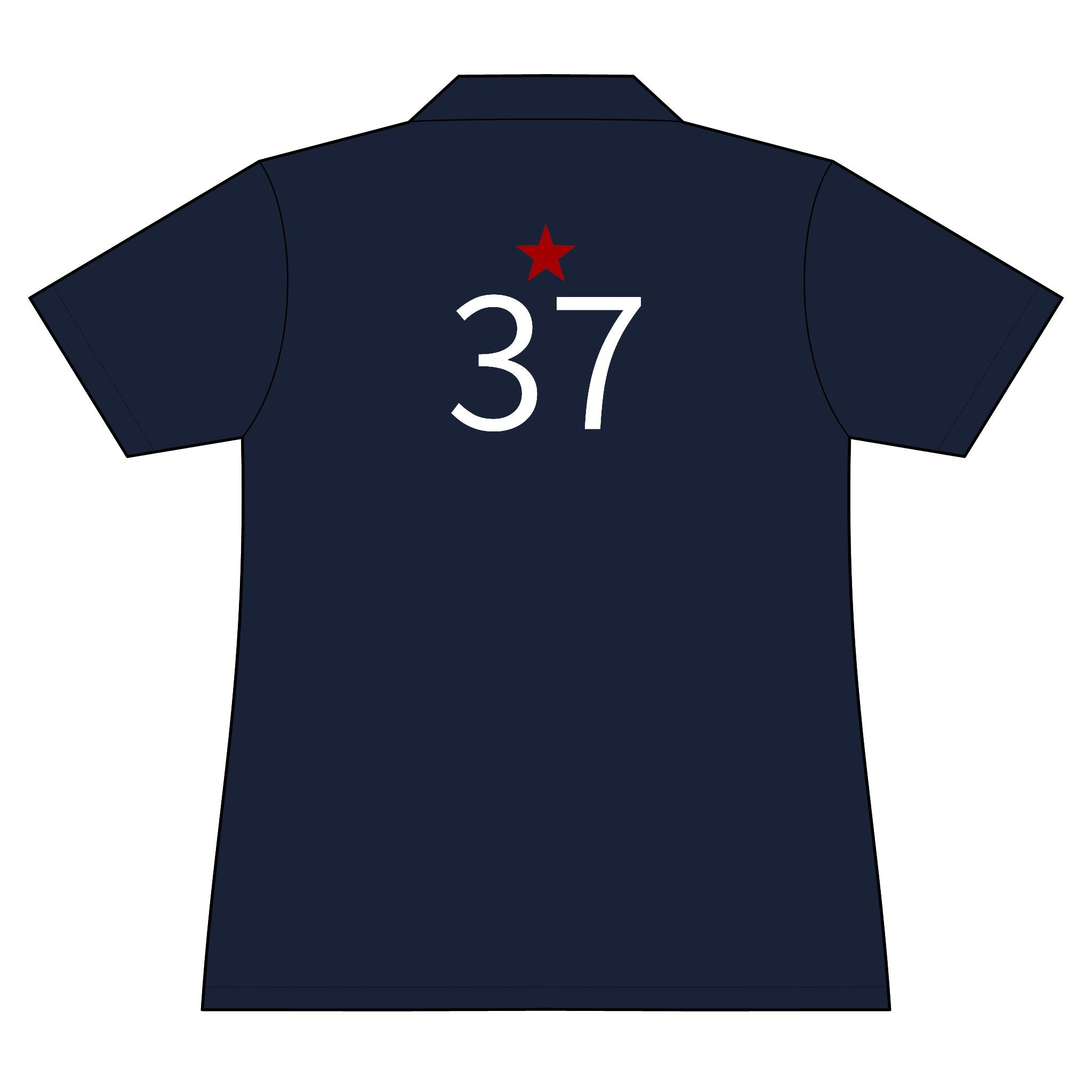 37*  I Miss You: Team polo Shirt - Blue Ribbon - Widow / Women's