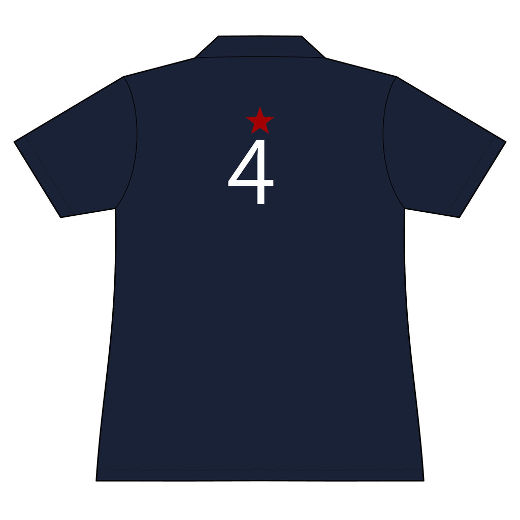4*  I Miss You: Team polo Shirt - Blue Ribbon - Widow / Women's