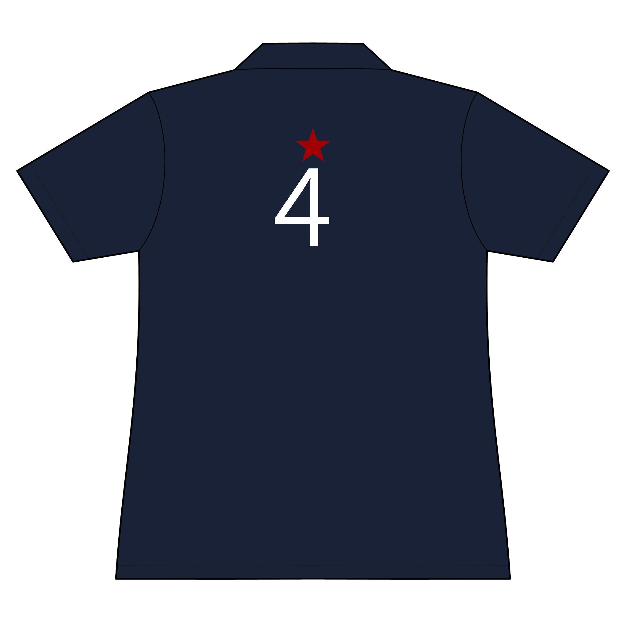 4*  I Miss You: Team polo Shirt - Blue Ribbon - Widow / Women's