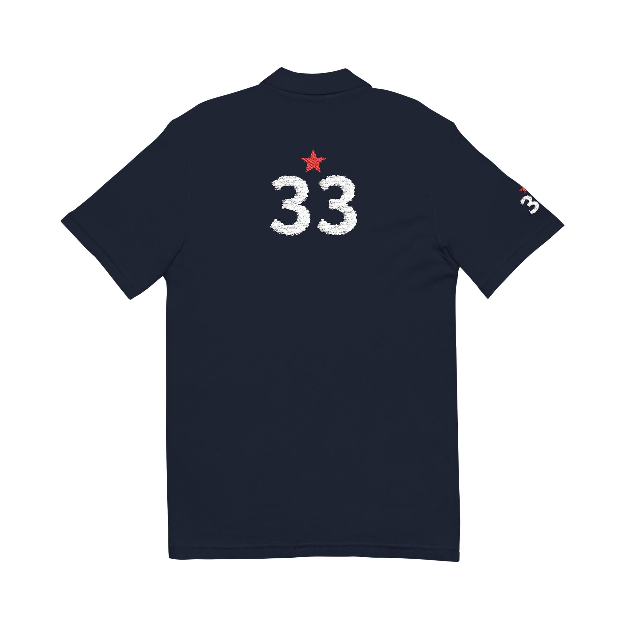 33*  I Miss You:  Team polo Shirt - Blue Ribbon - Widower / Men's