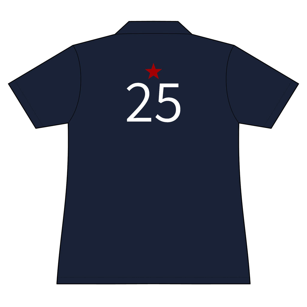 25*  I Miss You: Team polo Shirt - Blue Ribbon - Widow / Women's