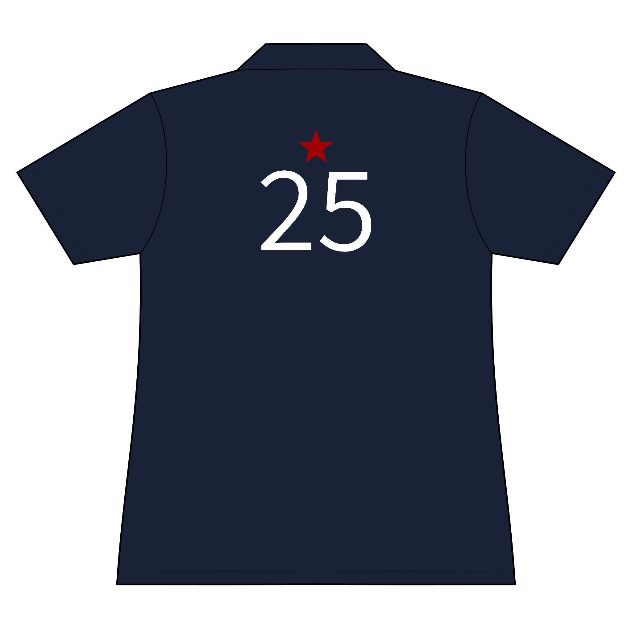25*  I Miss You: Team polo Shirt - Blue Ribbon - Widow / Women's