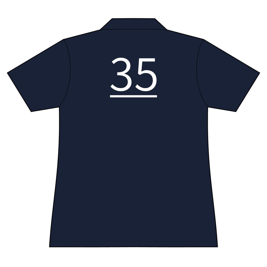 35th  Teammate: Team polo Shirt - Blue Ribbon - Daughter / Women's