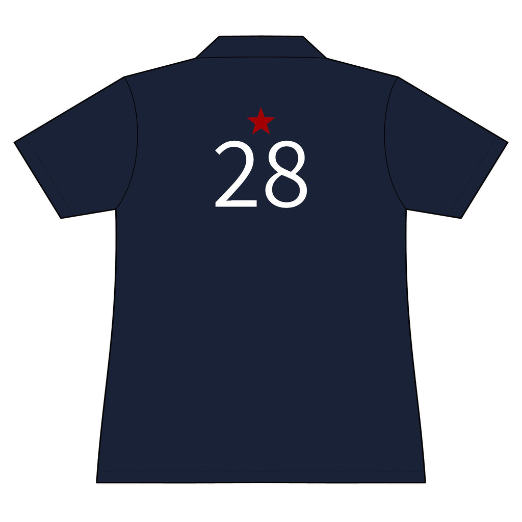 28*  I Miss You: Team polo Shirt - Blue Ribbon - Widow / Women's