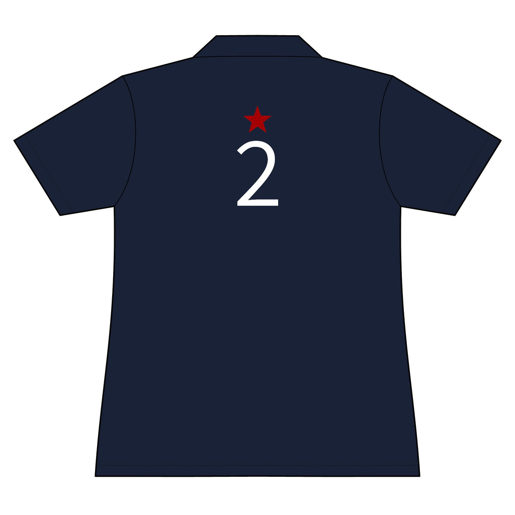 2*  I Miss You: Team polo Shirt - Blue Ribbon - Widow / Women's