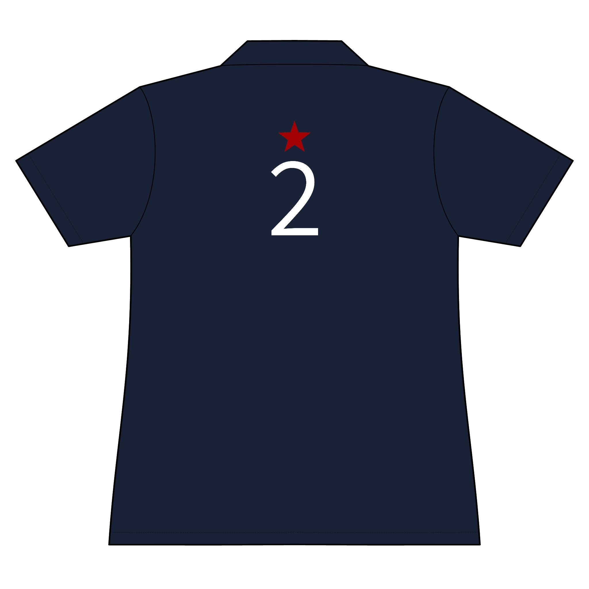 2*  I Miss You: Team polo Shirt - Blue Ribbon - Widow / Women's