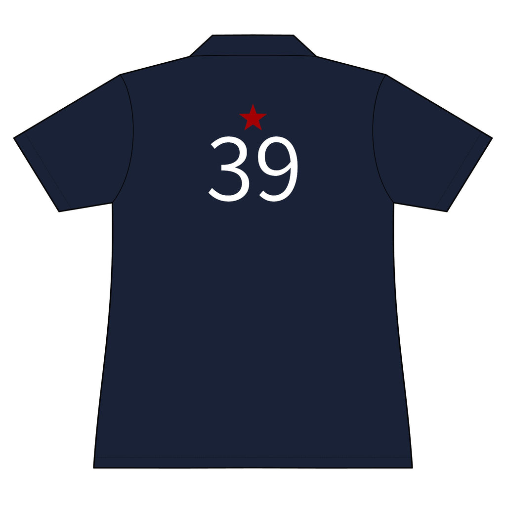39*  I Miss You: Team polo Shirt - Blue Ribbon - Widow / Women's