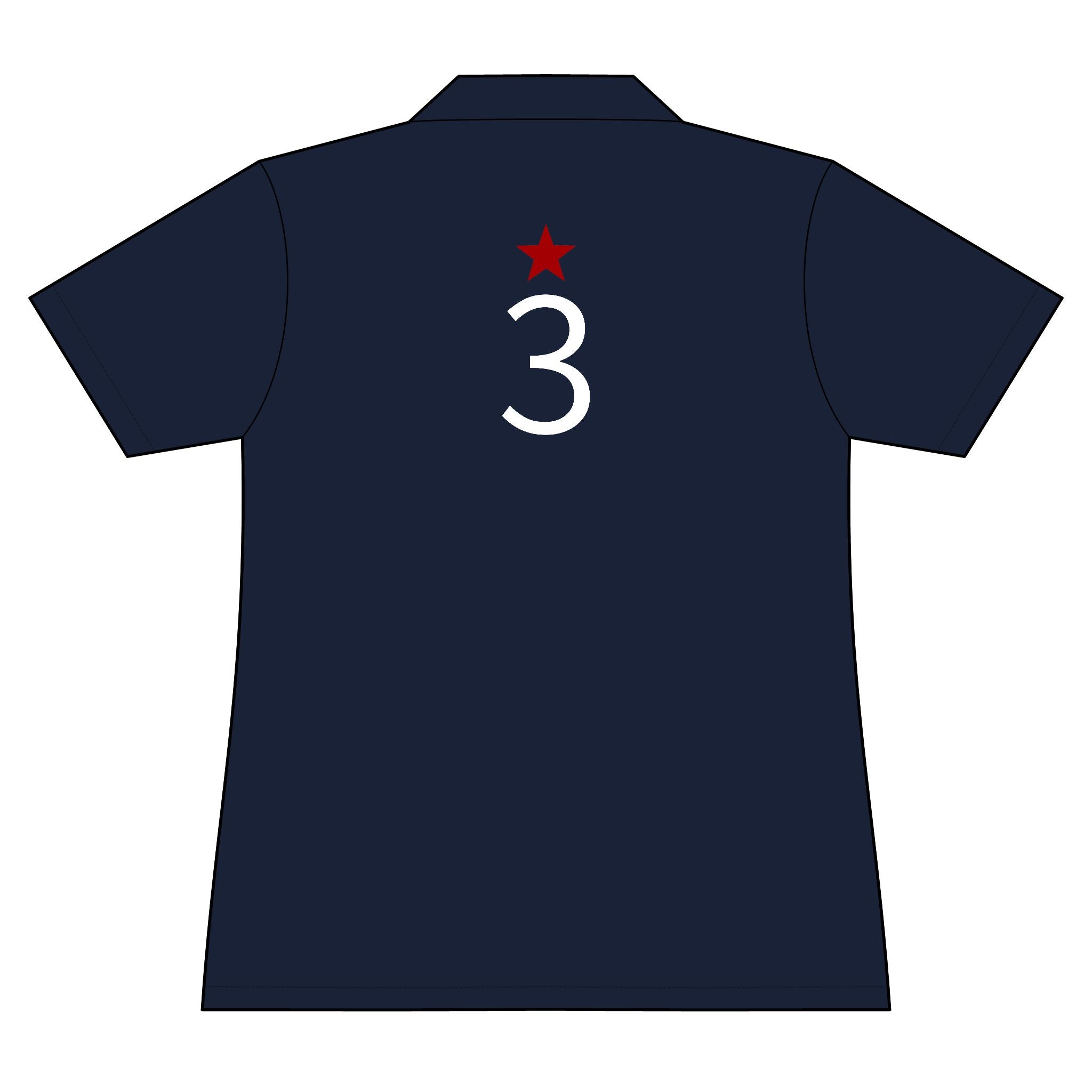 3*  I Miss You: Team polo Shirt - Blue Ribbon - Widow / Women's