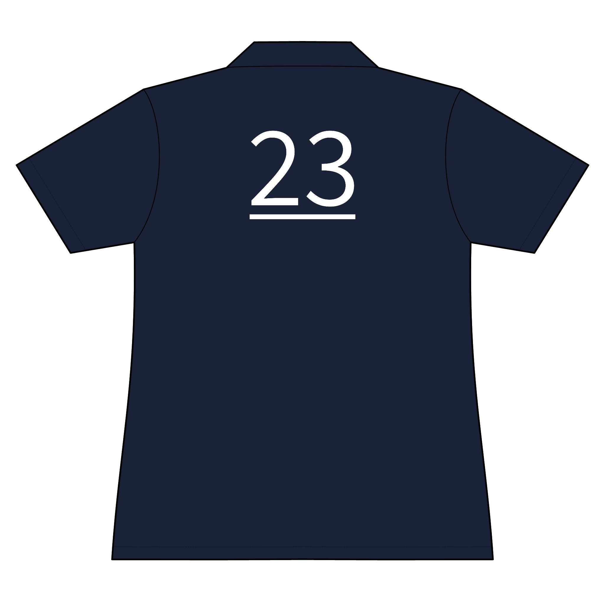 23rd  Teammate: Team polo Shirt - Blue Ribbon - Daughter / Women's