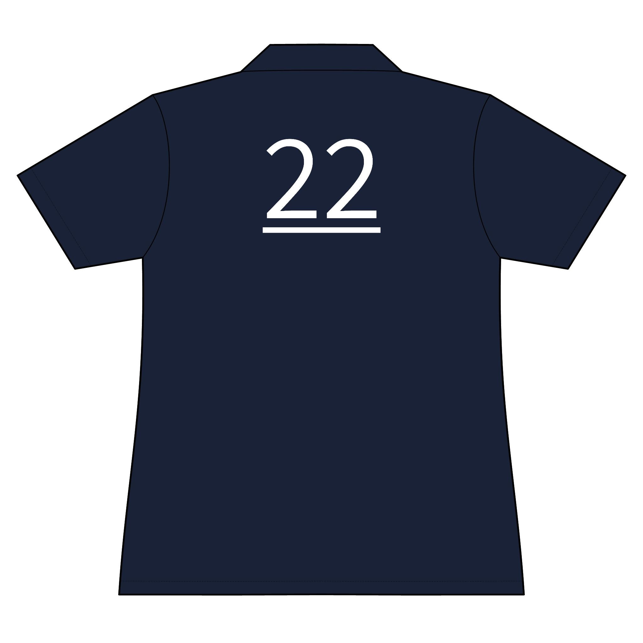 22nd  Teammate: Team polo Shirt - Blue Ribbon - Daughter / Women's