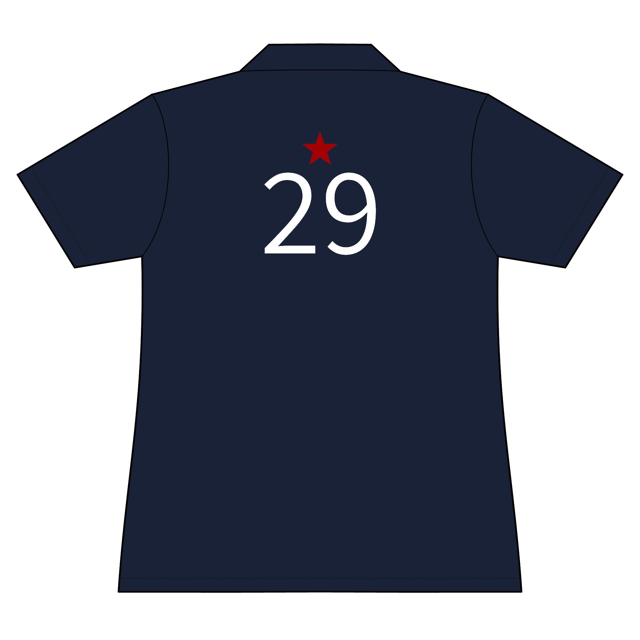29*  I Miss You: Team polo Shirt - Blue Ribbon - Widow / Women's