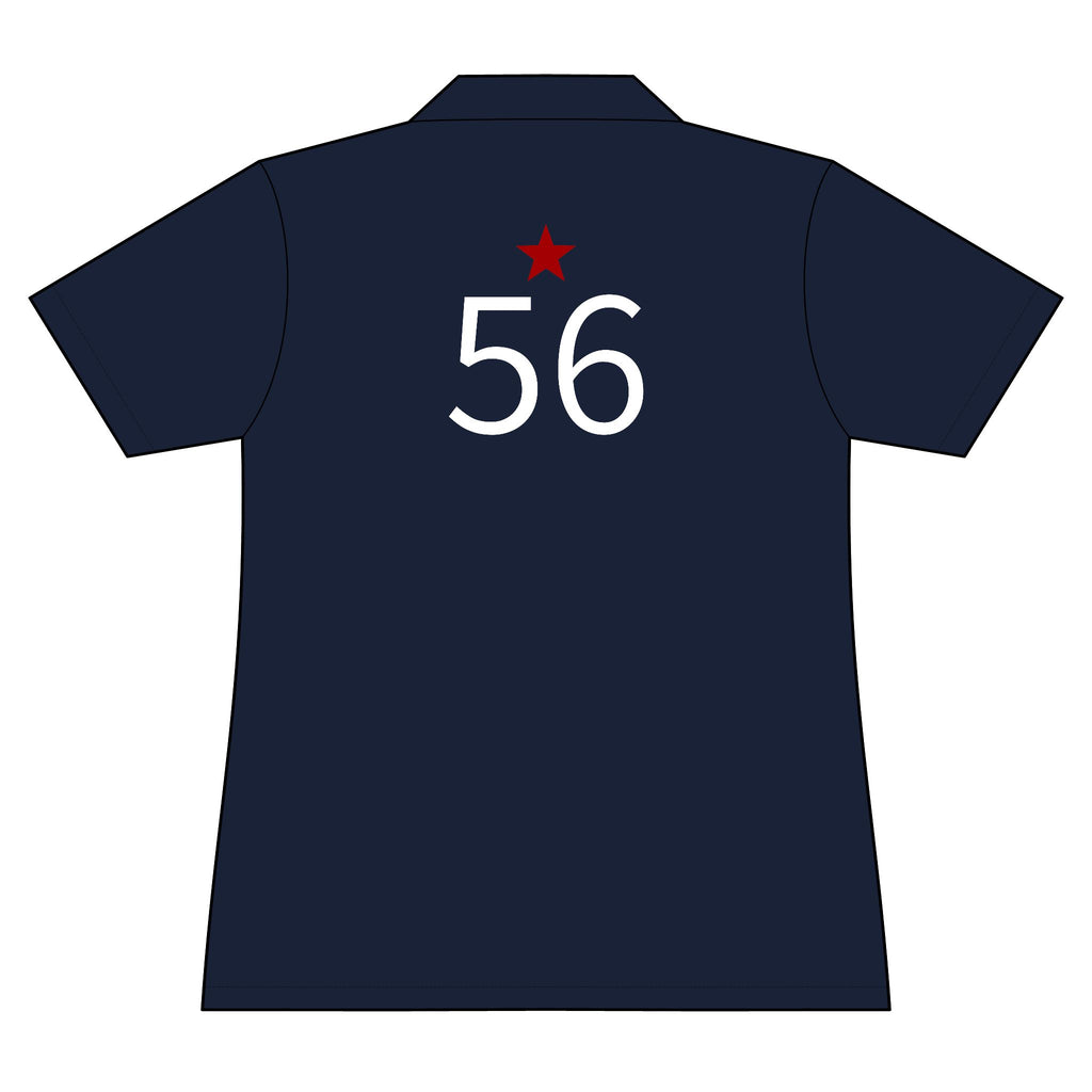 56*  I Miss You: Team polo Shirt - Blue Ribbon - Widow / Women's
