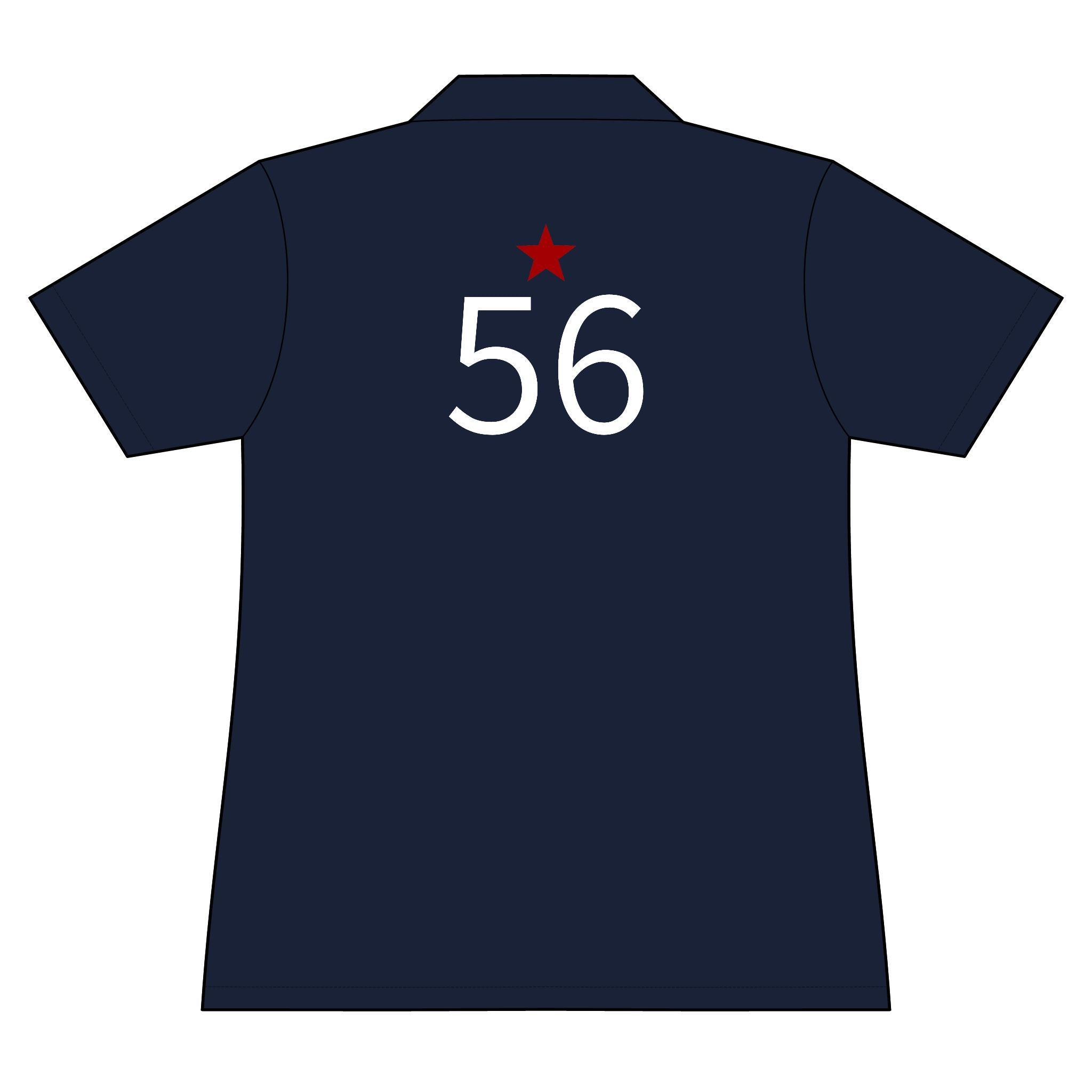 56*  I Miss You: Team polo Shirt - Blue Ribbon - Widow / Women's