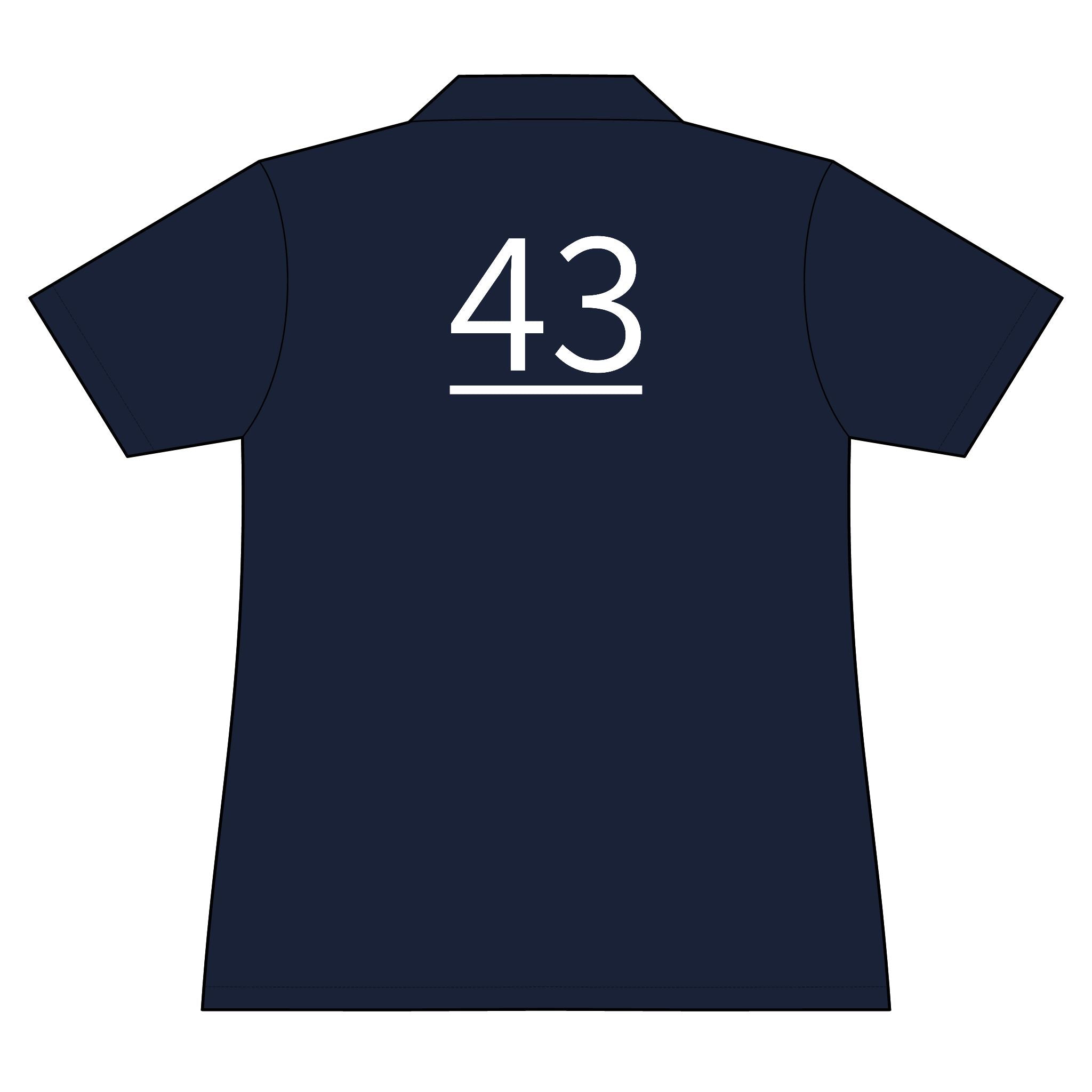 43rd  Teammate: Team polo Shirt - Blue Ribbon - Daughter / Women's