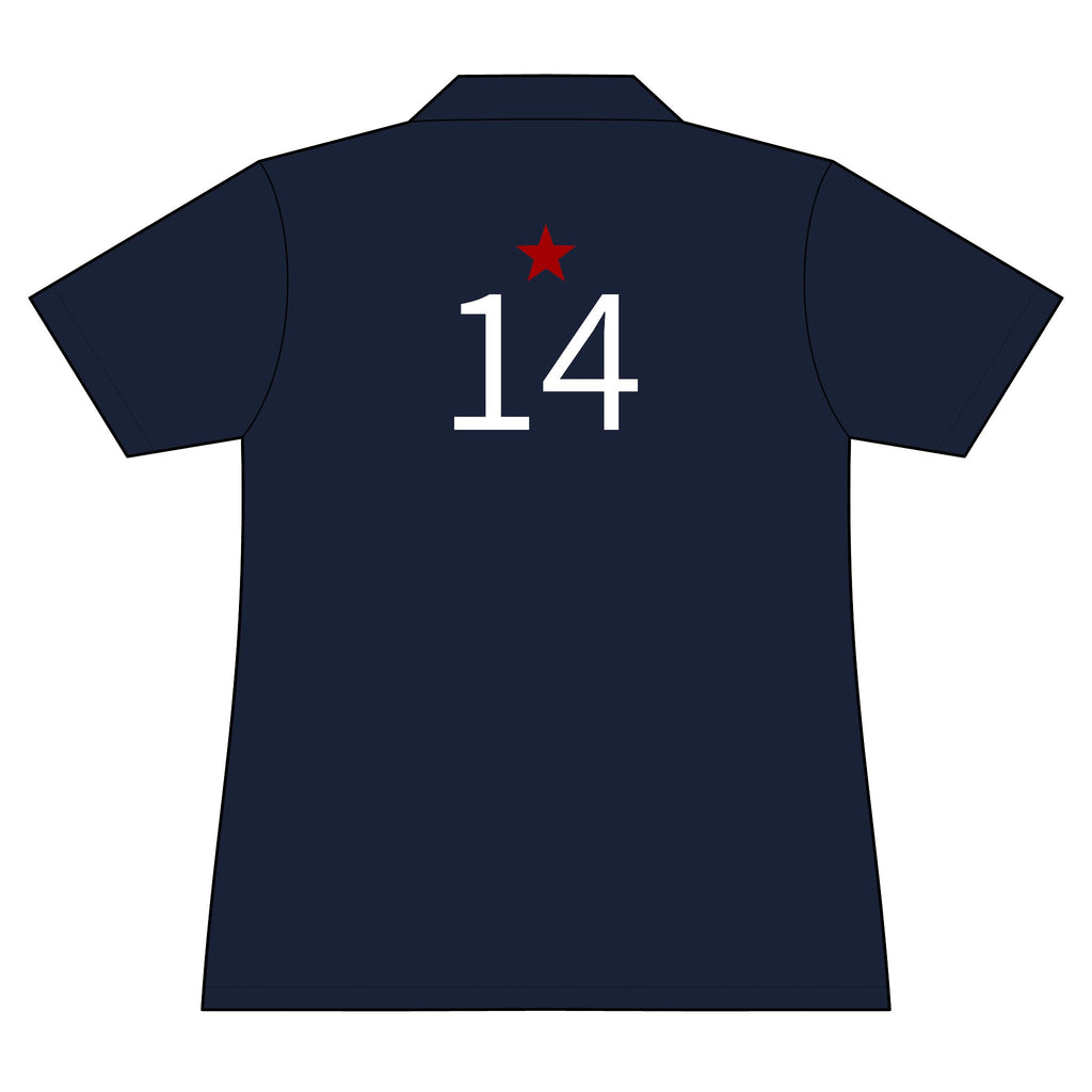 14*  I Miss You: Team polo Shirt - Blue Ribbon - Widow / Women's