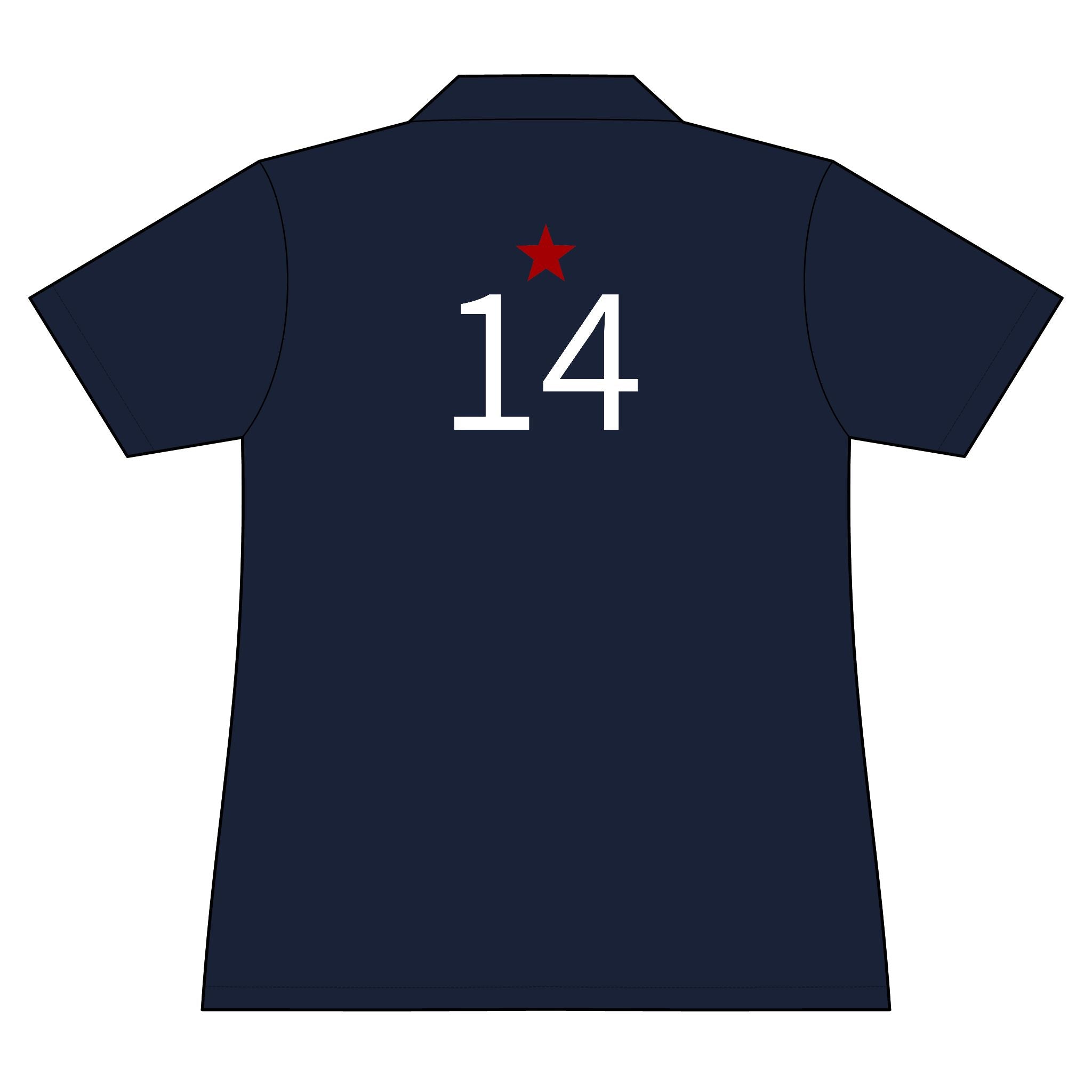 14*  I Miss You: Team polo Shirt - Blue Ribbon - Widow / Women's