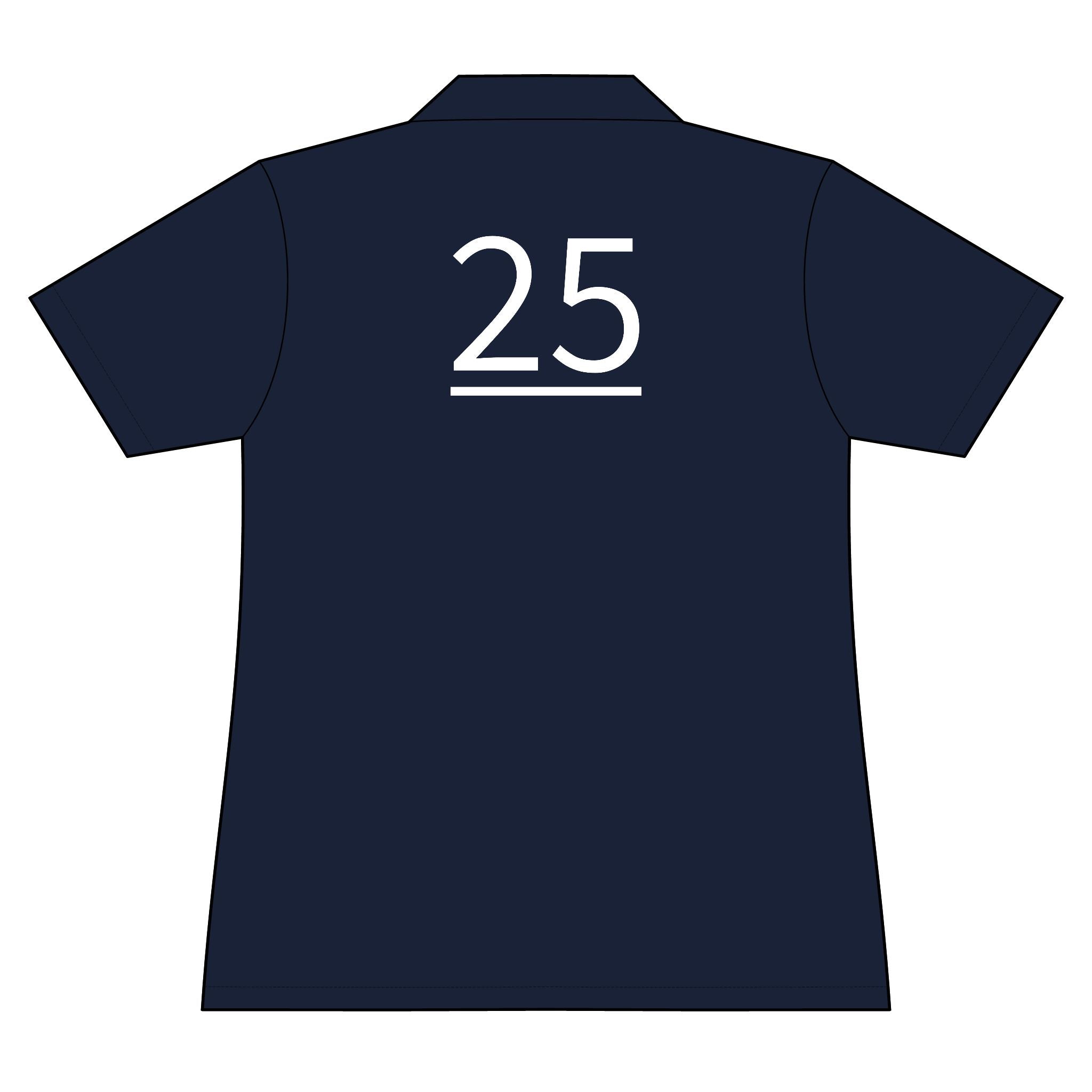 25th  Teammate: Team polo Shirt - Blue Ribbon - Daughter / Women's